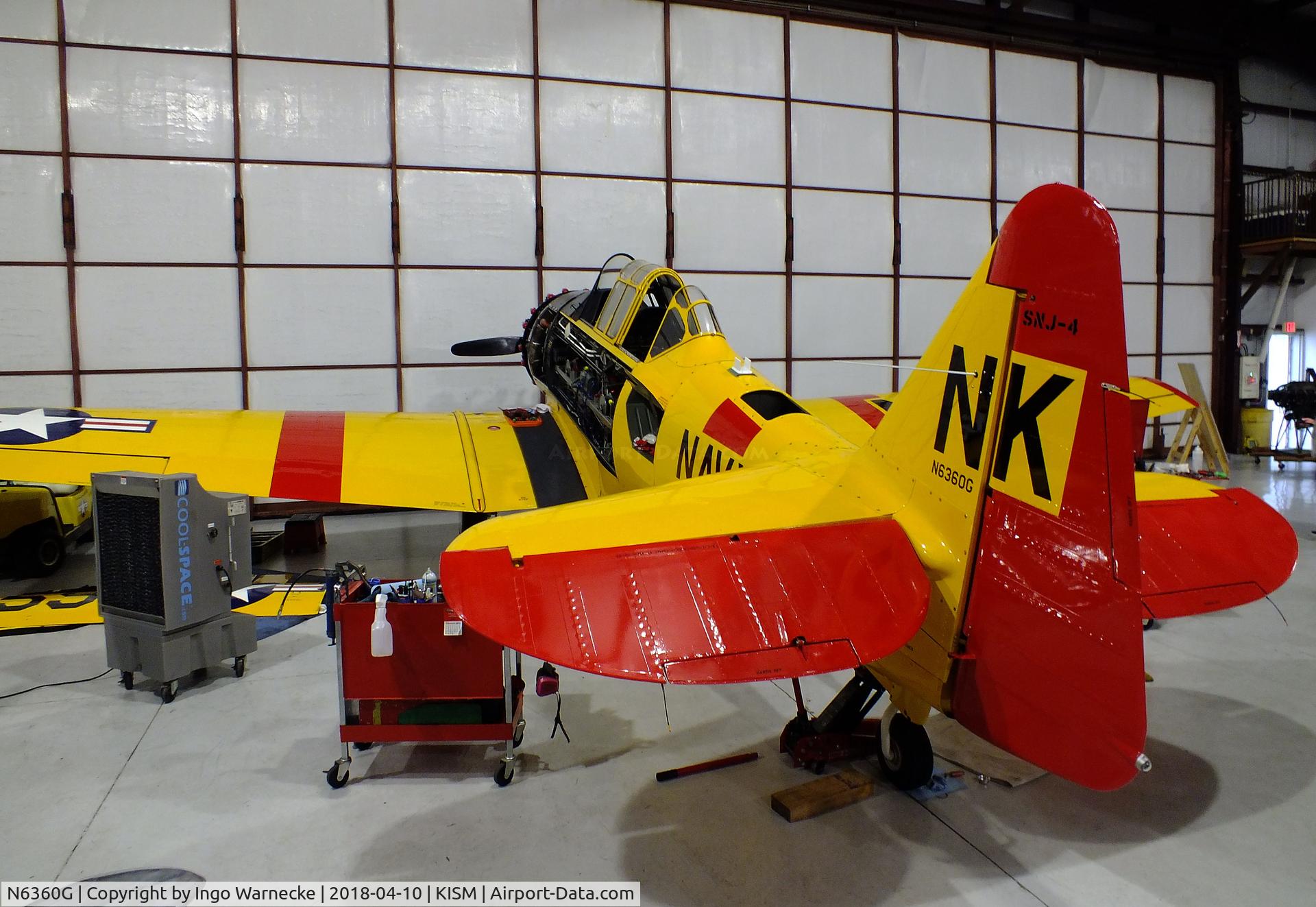 N6360G, North American SNJ-4 Texan C/N 88-13133, North American SNJ-4 Texan at the Kissimmee Air Museum, Orlando FL