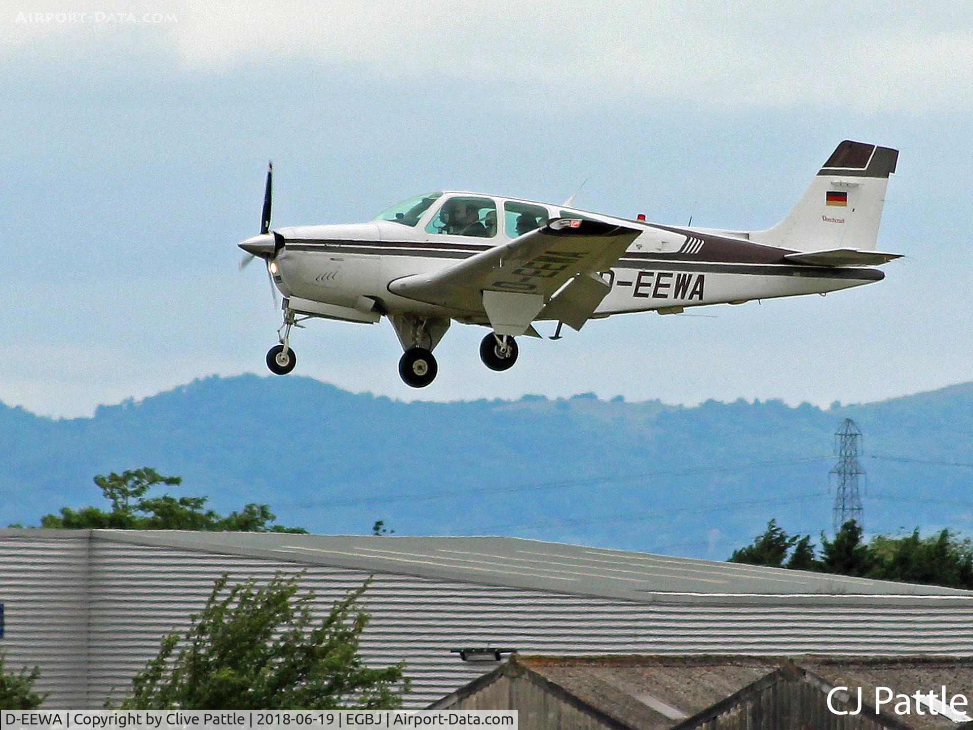 D-EEWA, 1988 Beech F33A Bonanza C/N CE1226, EGBJ action