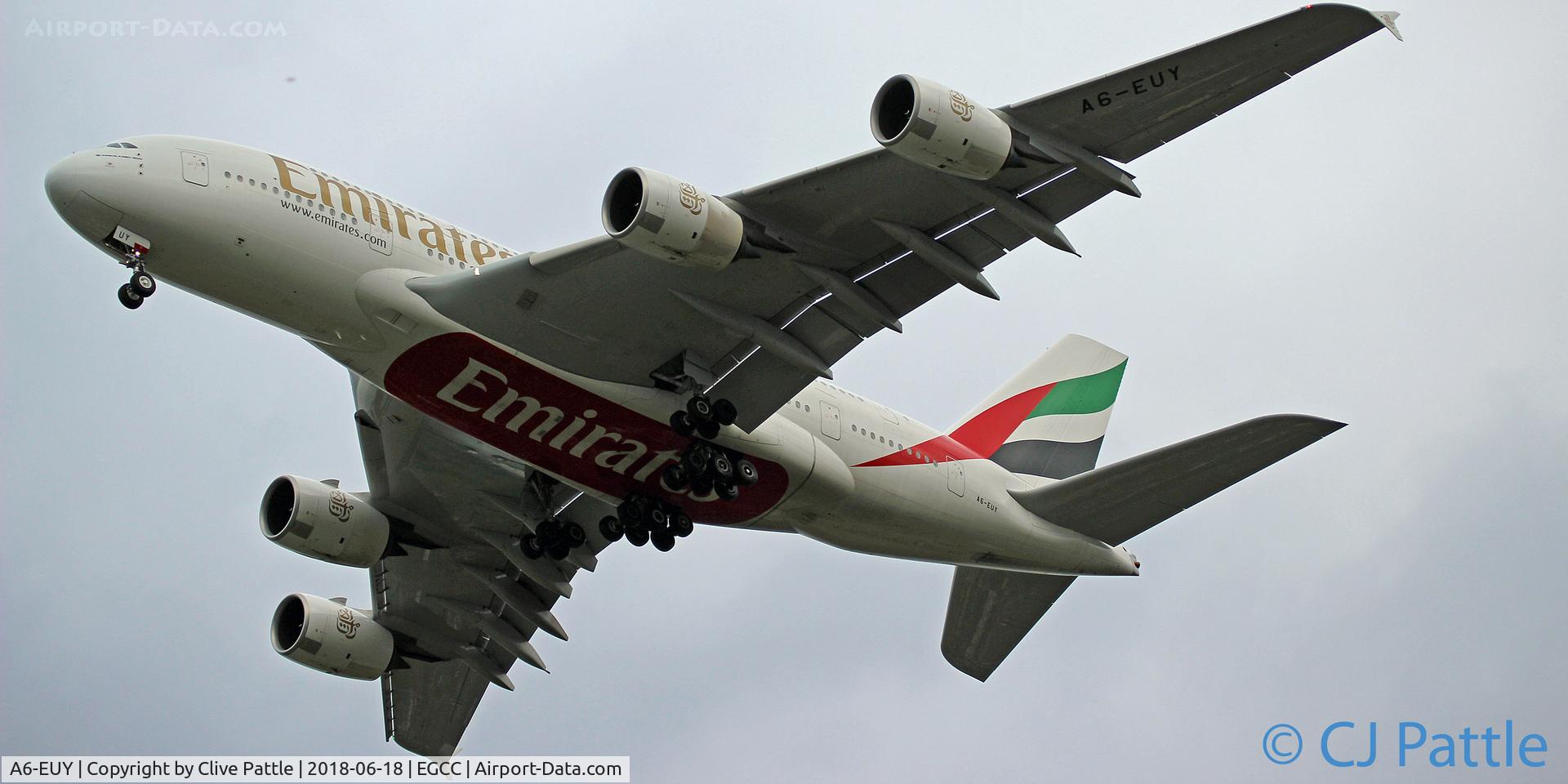 A6-EUY, 2017 Airbus A380-842 C/N 242, Emirates Landing EGCC