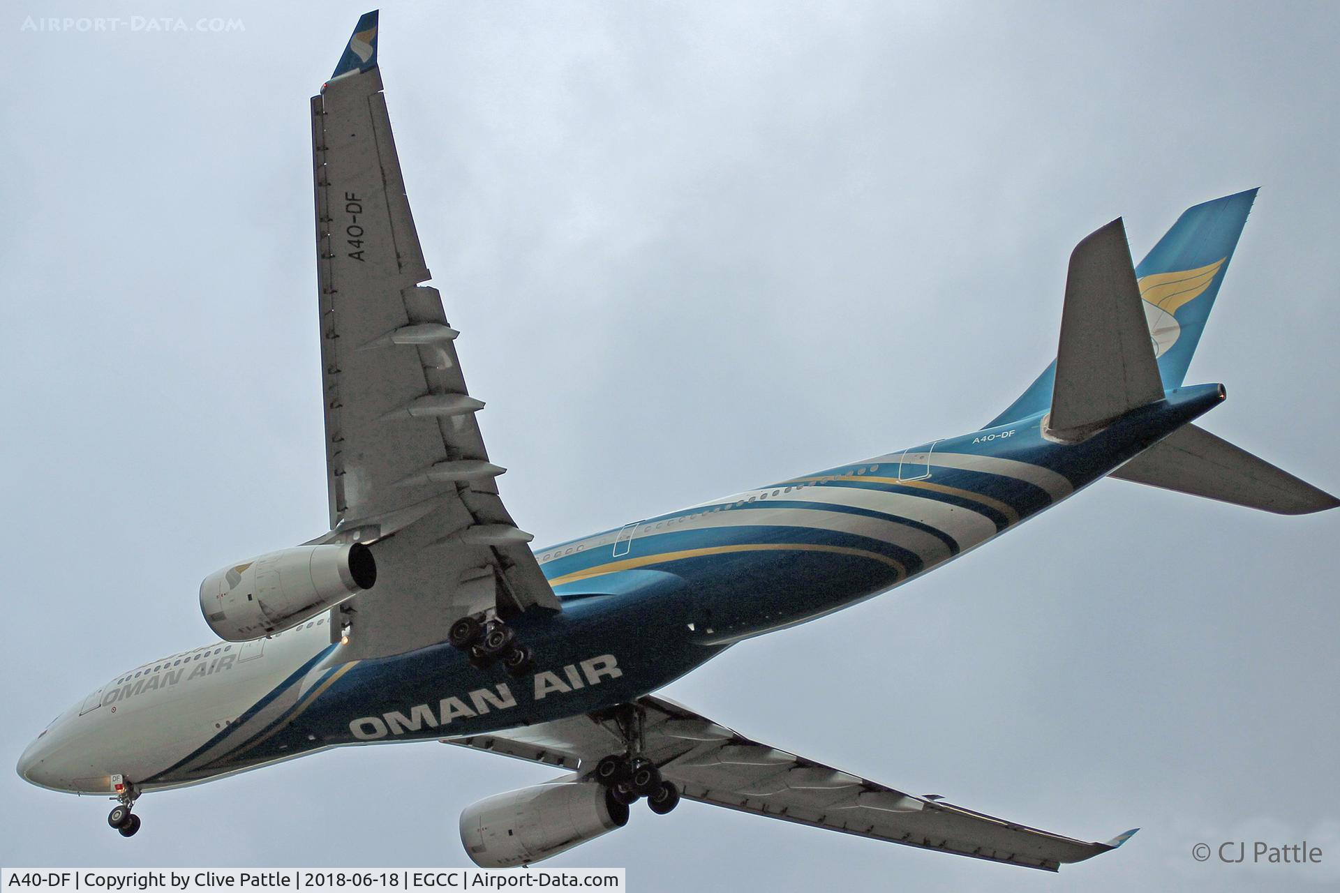 A40-DF, 2010 Airbus A330-243 C/N 1120, Oman Air Landing EGCC
