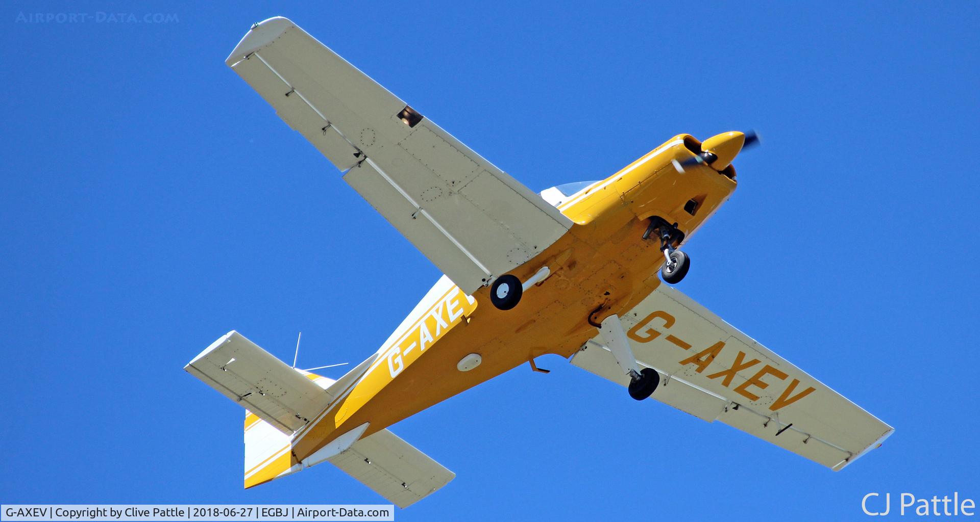 G-AXEV, 1969 Beagle B-121 Pup Series 2 (Pup 150) C/N B121-070, Take off from Gloucester Staverton EGBJ