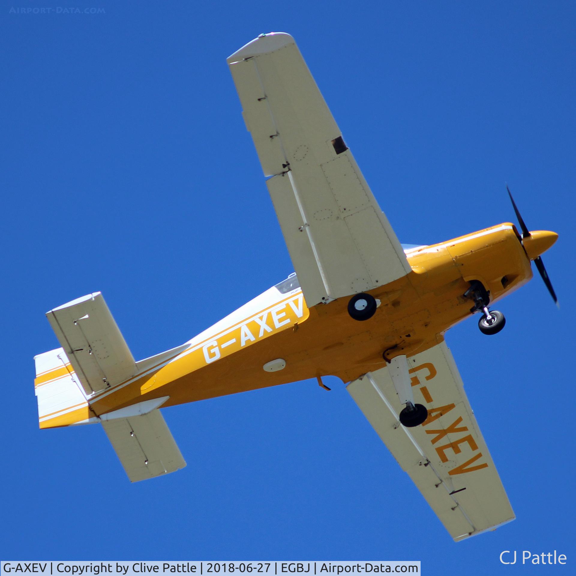 G-AXEV, 1969 Beagle B-121 Pup Series 2 (Pup 150) C/N B121-070, Take off from Gloucester Staverton EGBJ