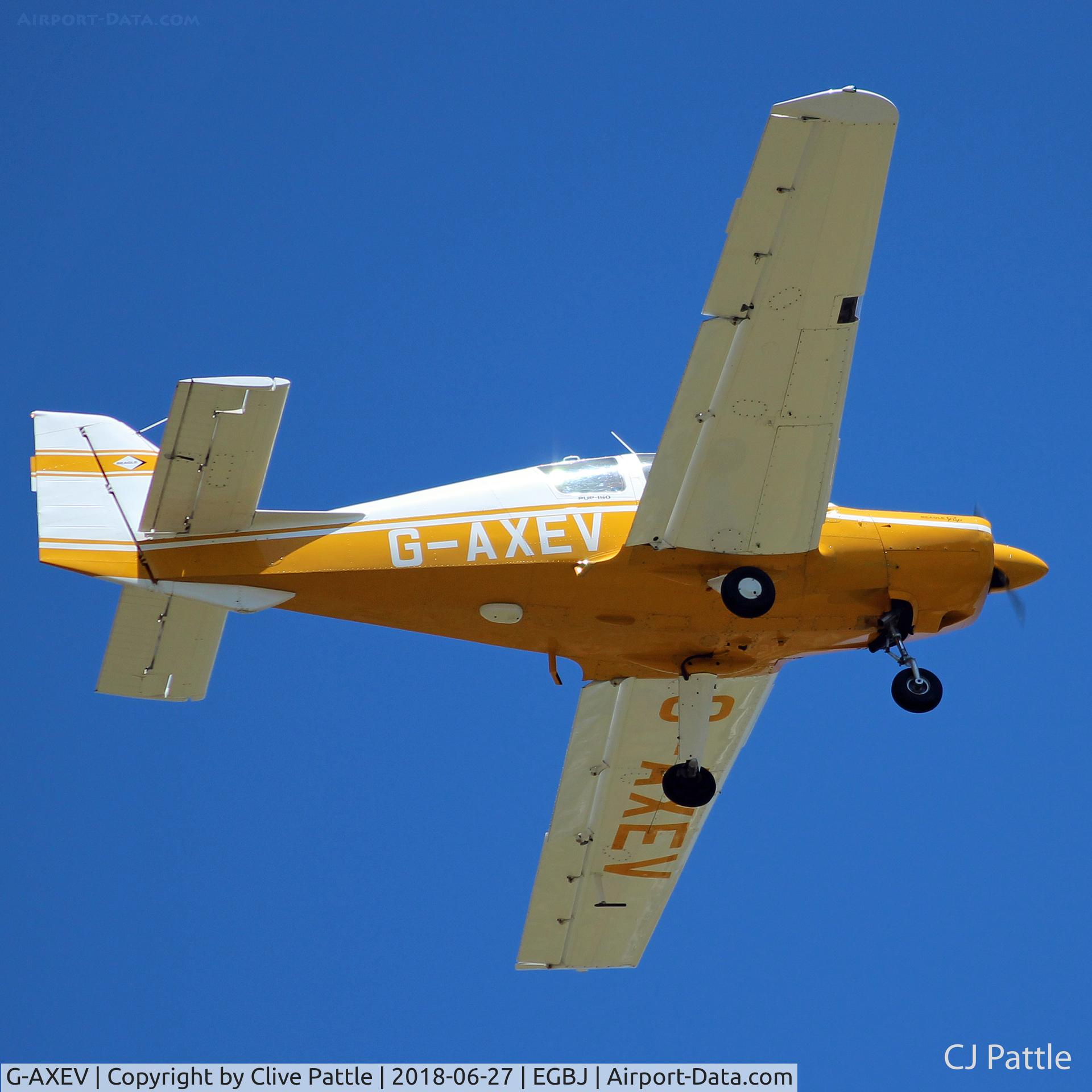 G-AXEV, 1969 Beagle B-121 Pup Series 2 (Pup 150) C/N B121-070, Take off from Gloucester Staverton EGBJ