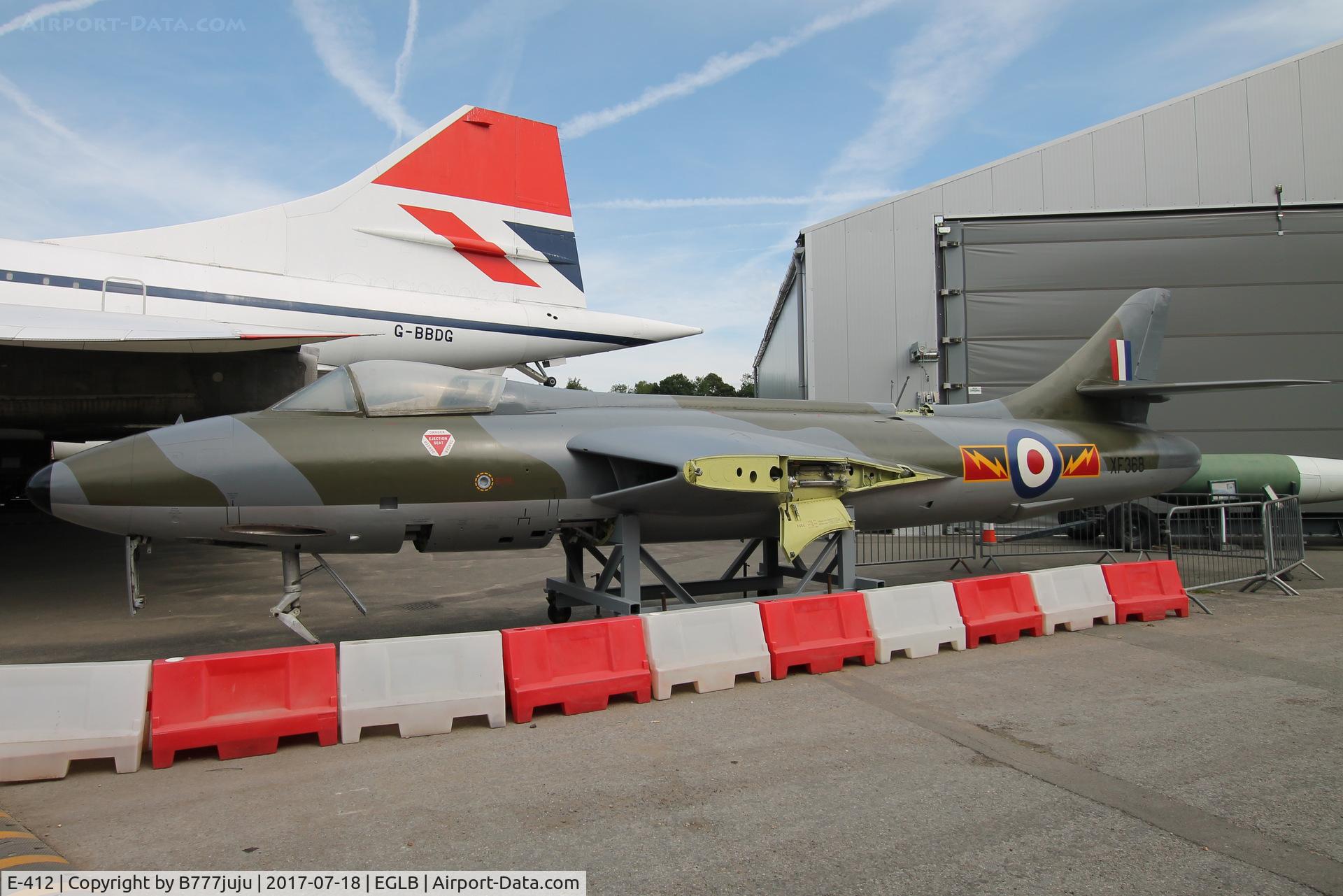 E-412, Hawker Hunter F.51 C/N 41H/680271, New paint RAF XF368