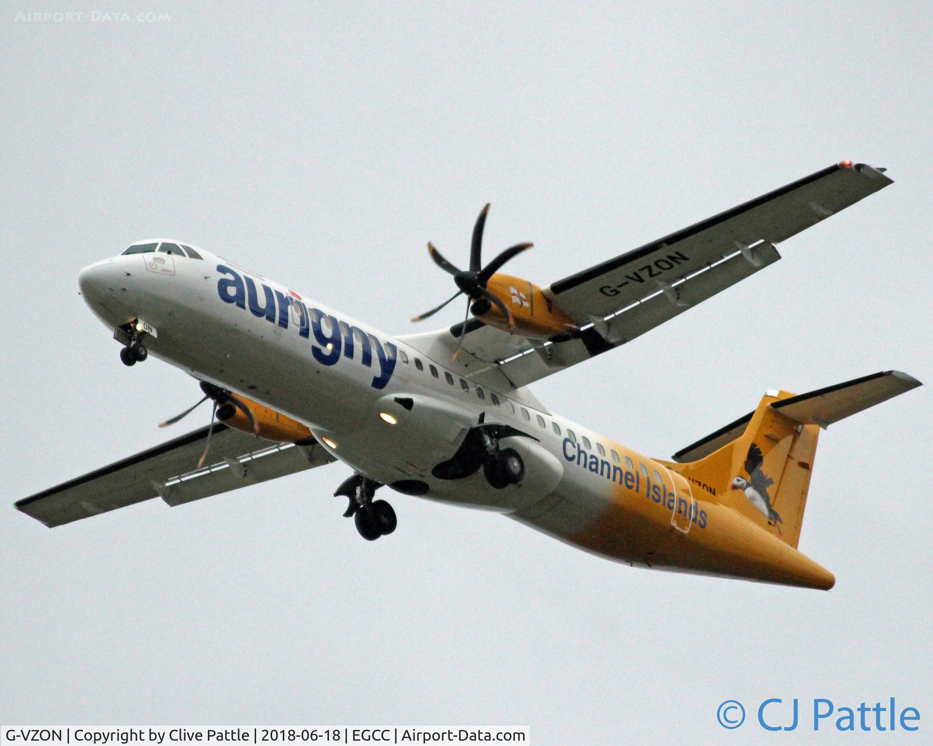 G-VZON, 2009 ATR 72-212A C/N 853, On finals to EGCC