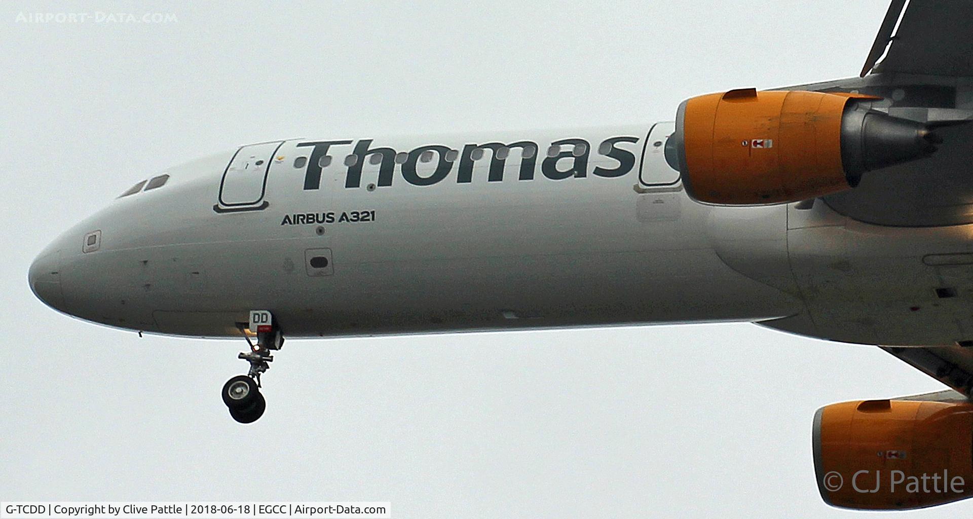 G-TCDD, 2014 Airbus A321-211 C/N 6038, On finals to EGCC