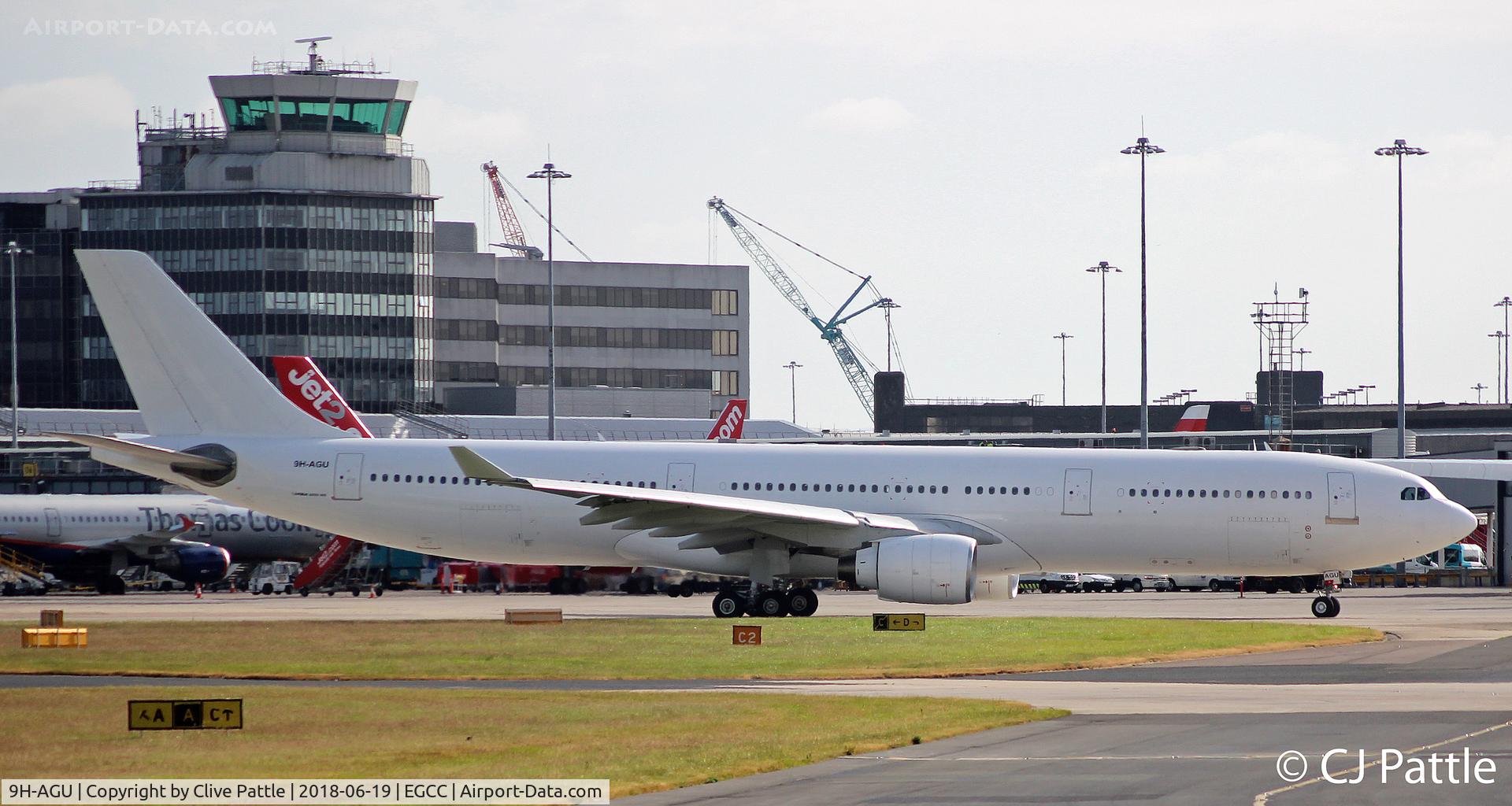 9H-AGU, 1996 Airbus A330-322 C/N 096, Taxy out at EGCC - On lease to Thomas Cook Airlines