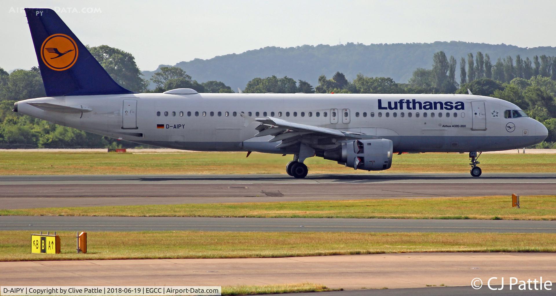 D-AIPY, 1991 Airbus A320-211 C/N 161, In action at Manchester