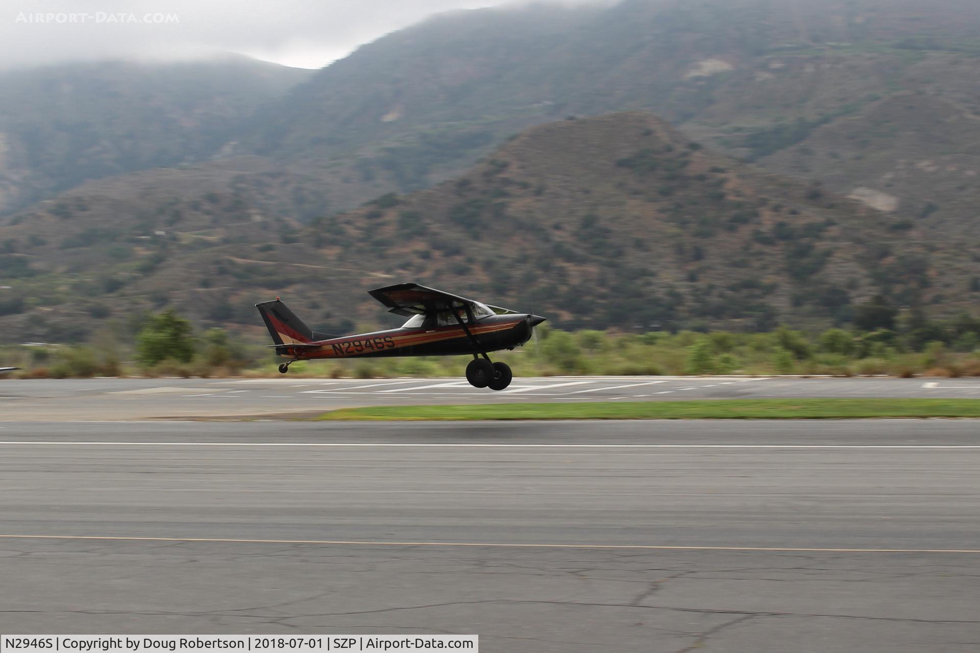 N2946S, 1967 Cessna 150G C/N 15066846, 1967 Cessna 150G TEXAS TAILDRAGGER conversion by STC, Hoerner tips, Continental O-200 100 Hp, takeoff climb Rwy 22