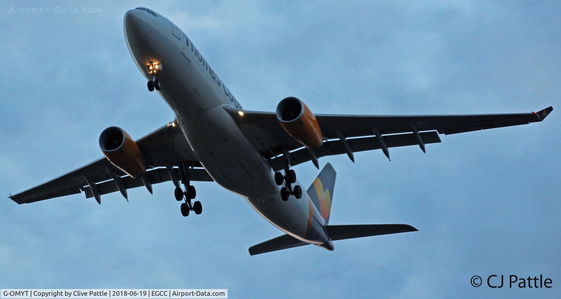 G-OMYT, 1999 Airbus A330-243 C/N 301, On finals to EGCC