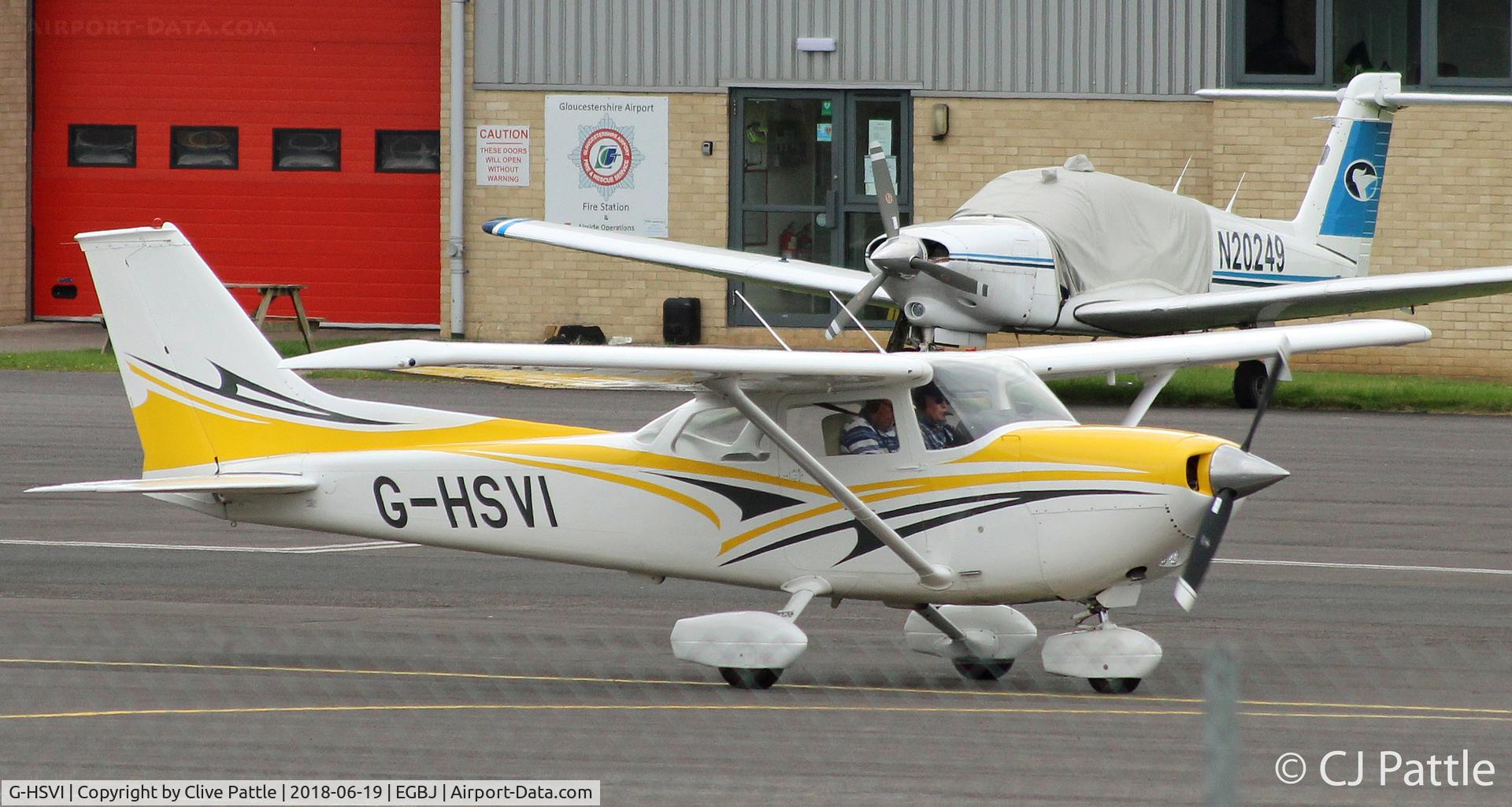 G-HSVI, 1974 Reims FR172F Reims Rocket C/N 0487, Taxy from parking at EGBJ