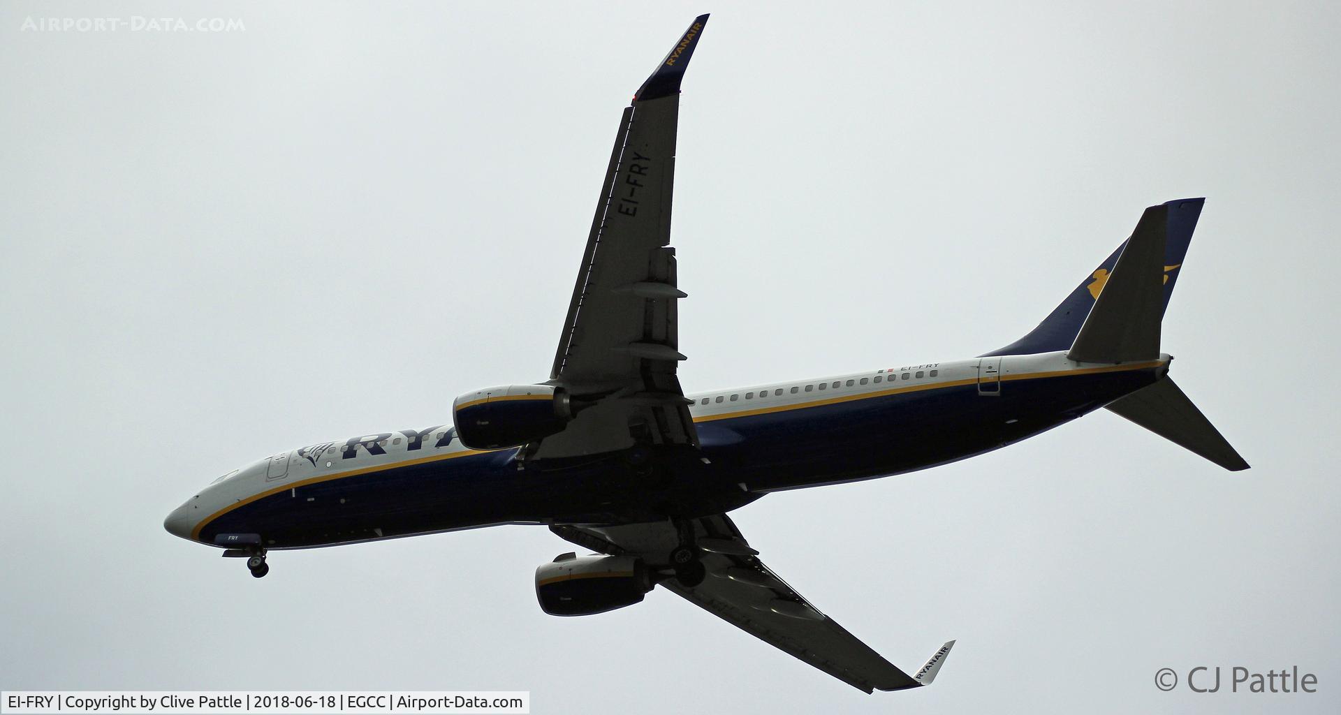EI-FRY, 2016 Boeing 737-8AS C/N 44750, On finals to EGCC