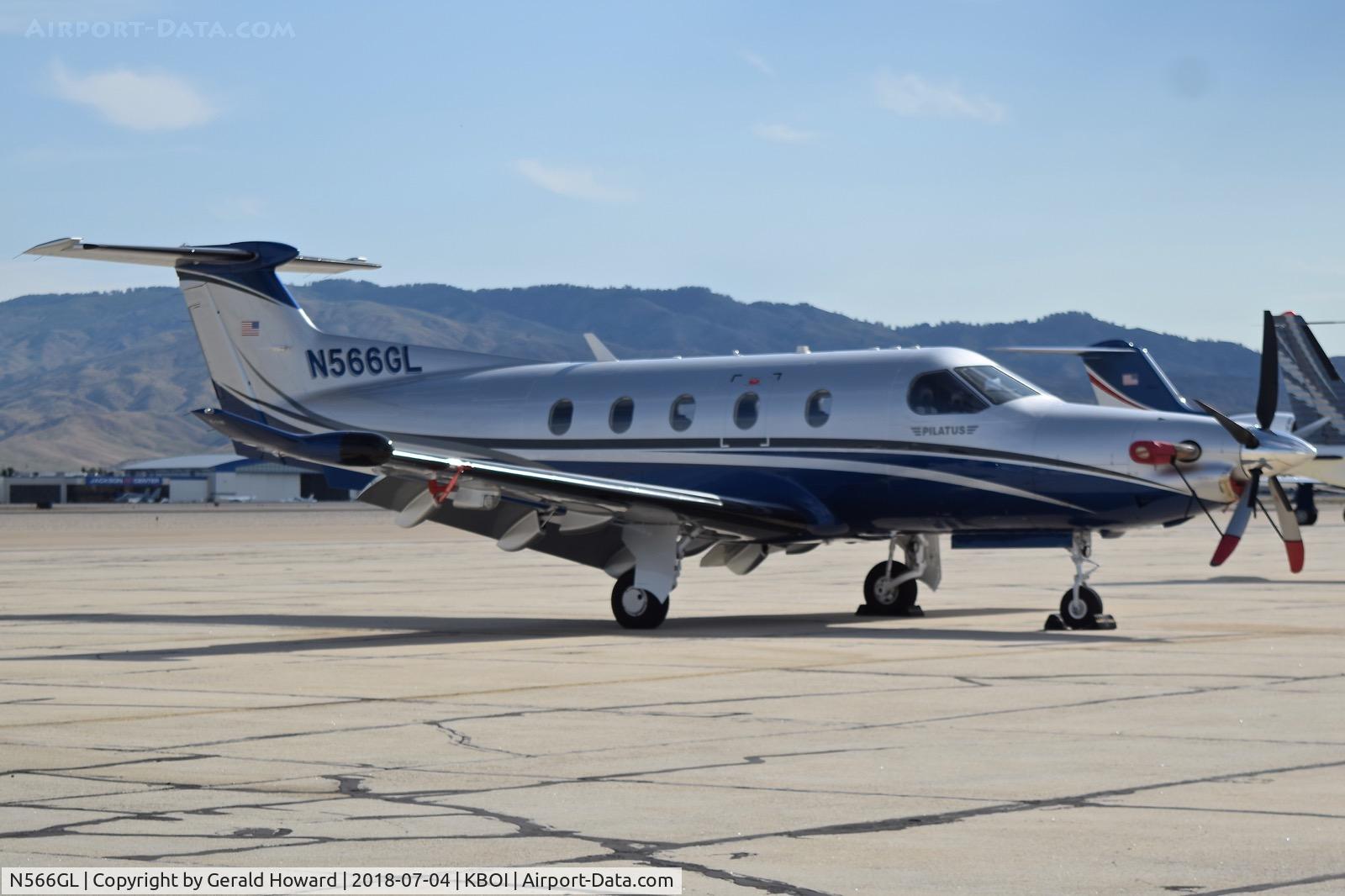 N566GL, 2015 Pilatus PC-12/47E C/N 1566, Parked on the south GA ramp.