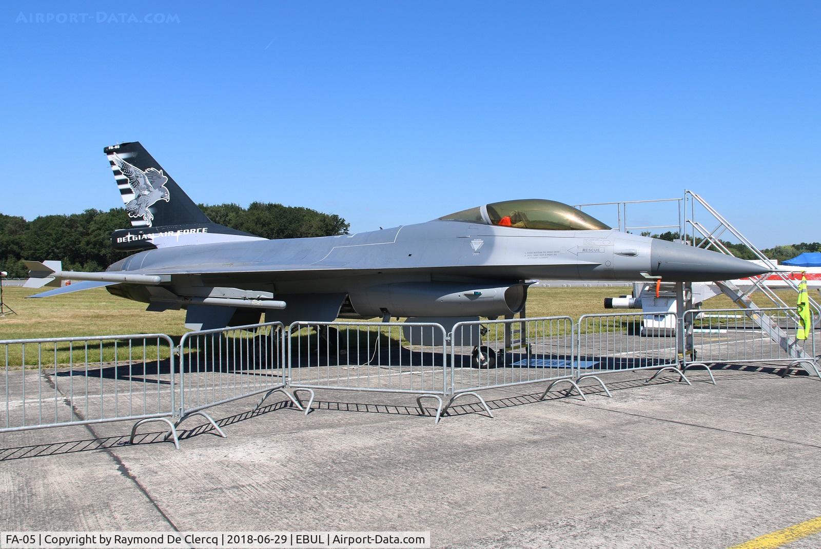FA-05, SABCA F-16A Fighting Falcon C/N 6H-5, Ursel Avia 2018.