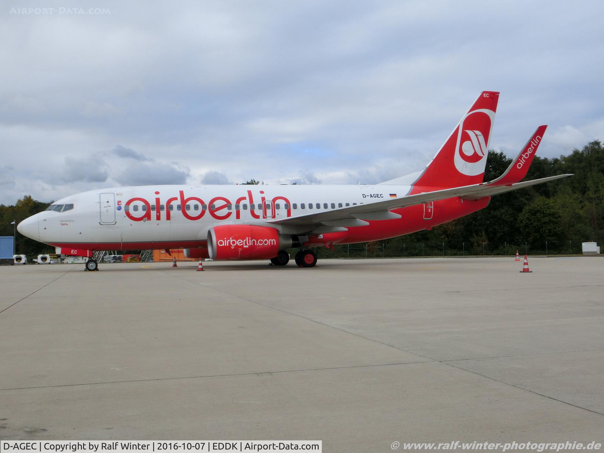 D-AGEC, 2009 Boeing 737-76J C/N 36118, Boeing 737-76J(W) - AB BER Air Berlin opby Germania - 36118 - D-AGEC - 07.10.2016 - CGN