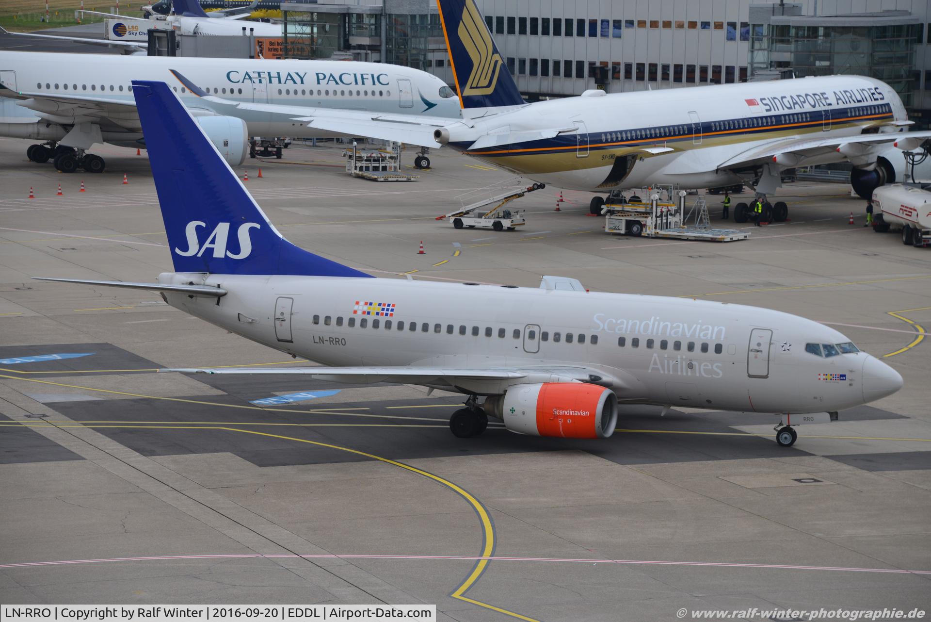 LN-RRO, 1998 Boeing 737-683 C/N 28288, Boeing 737-683 - SK SAS SAS Scandinavian air System 'Bernt Viking' - 28288 - LN-RRO - 20.09.2016 - DUS