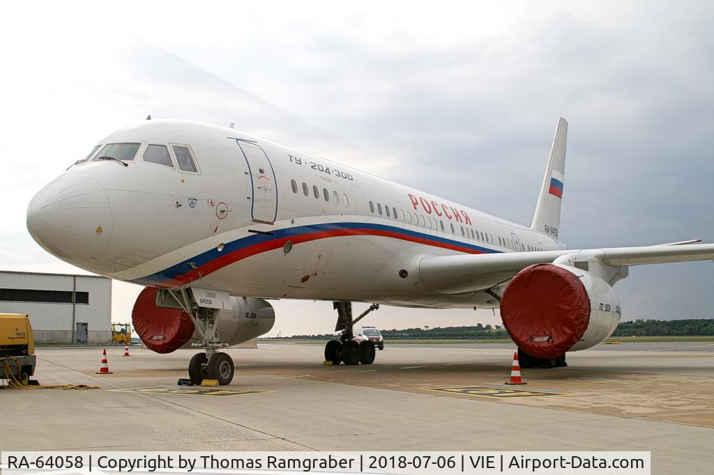 RA-64058, Tupolev Tu-204-300 C/N 145074-4164058, Russia - Government Tu-204-300