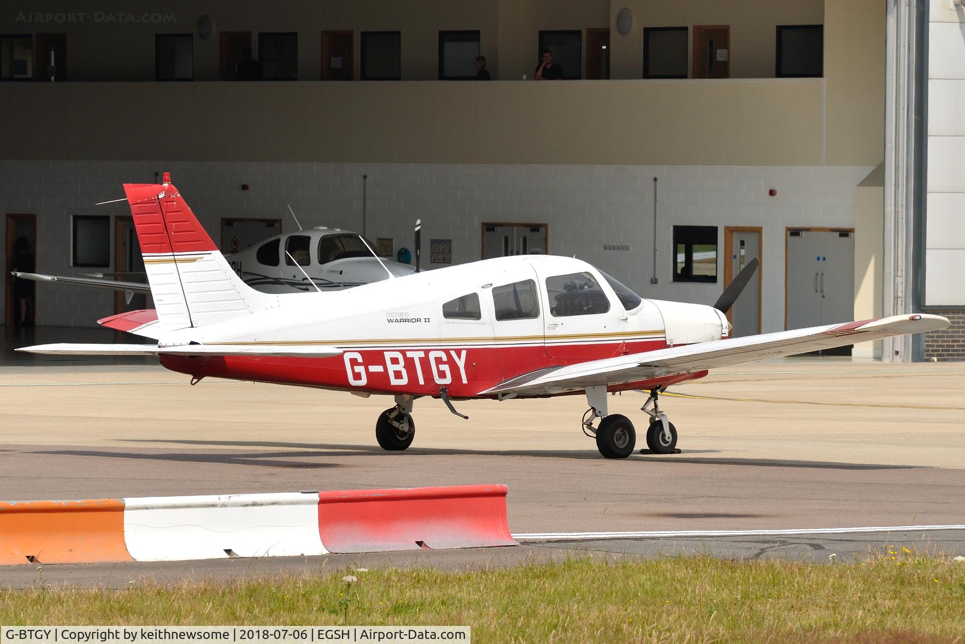 G-BTGY, 1982 Piper PA-28-161 Cherokee Warrior II C/N 28-8216199, Return Visitor.
