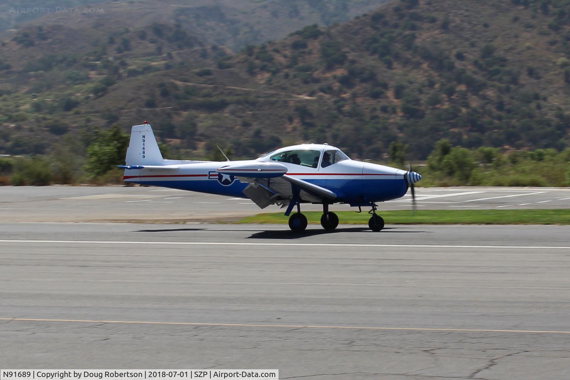 N91689, 1946 North American Navion (NA-145) C/N NAV-4-431, 1946 North American NAVION, Continental E-225 upgrade, landing roll Rwy 22, Young Eagles Flight