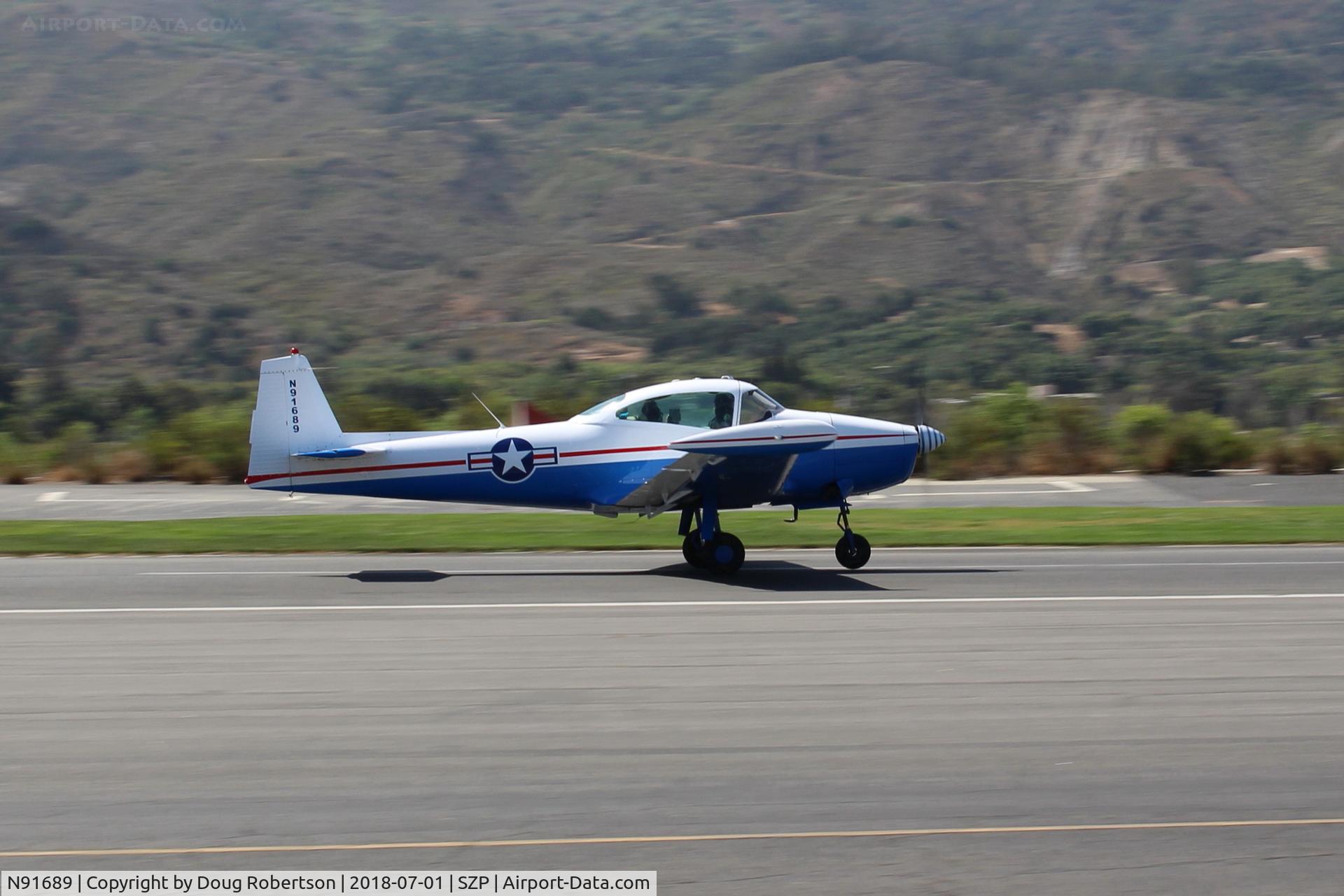 N91689, 1946 North American Navion (NA-145) C/N NAV-4-431, 1946 North American NAVION, Continental E-225 upgrade, Young Eagles flight, takeoff roll Rwy 22