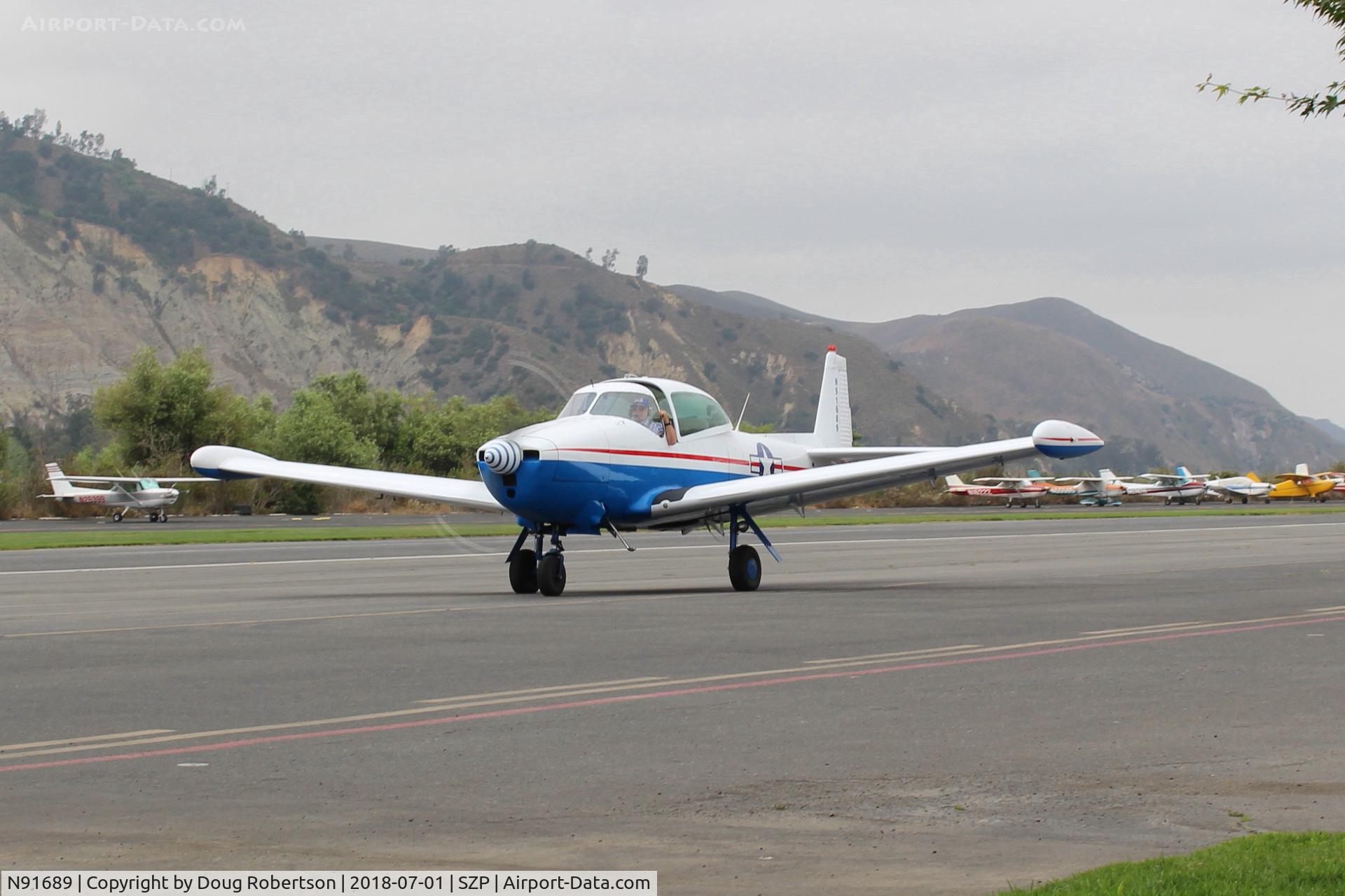 N91689, 1946 North American Navion (NA-145) C/N NAV-4-431, 1946 North American NAVION, Continental E225 upgrade, taxi back after arrival landing to give Young Eagles flights