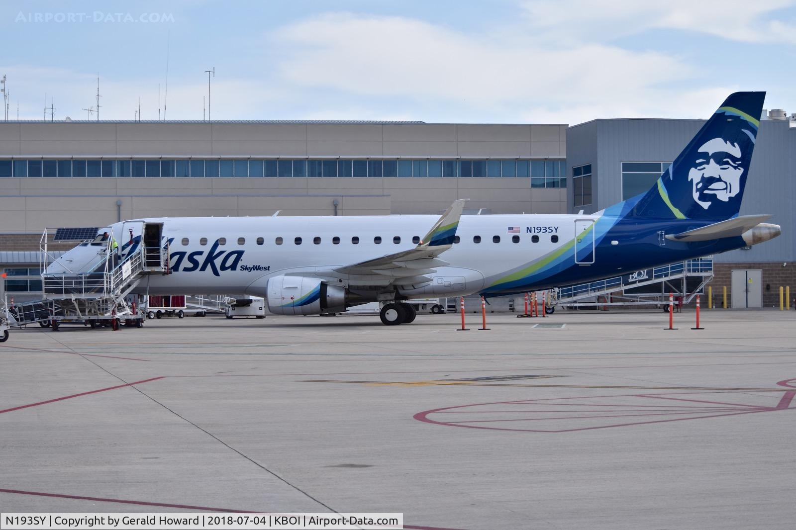 N193SY, 2017 Embraer 175LR (ERJ-170-200LR) C/N 17000690, Parked at the Alaska gate.