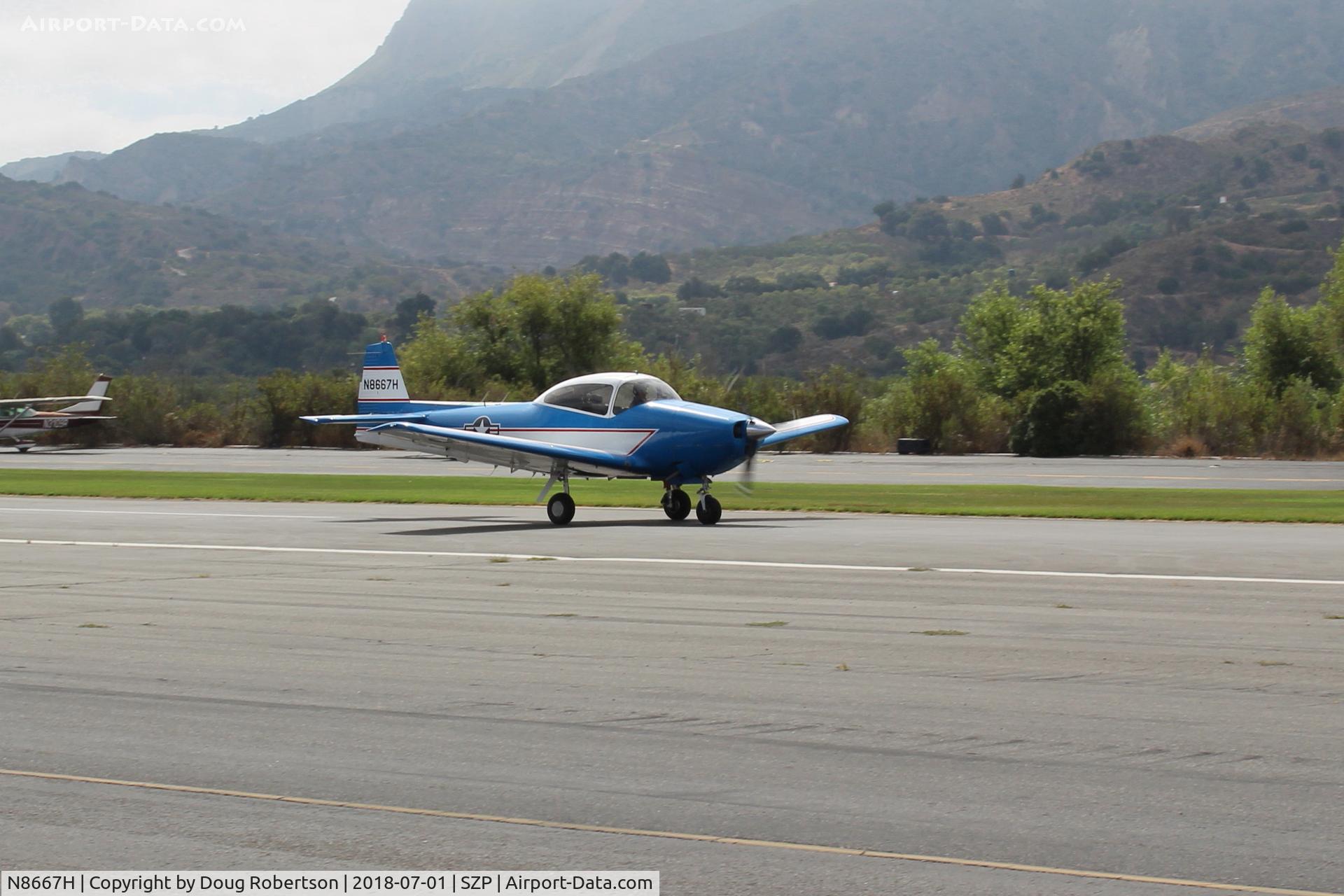 N8667H, 1947 North American Navion C/N NAV-4-667, 1947 North American NAVION, Continental IO-520 285 Hp upgrade, landing roll Rwy 22 from morning test flight
