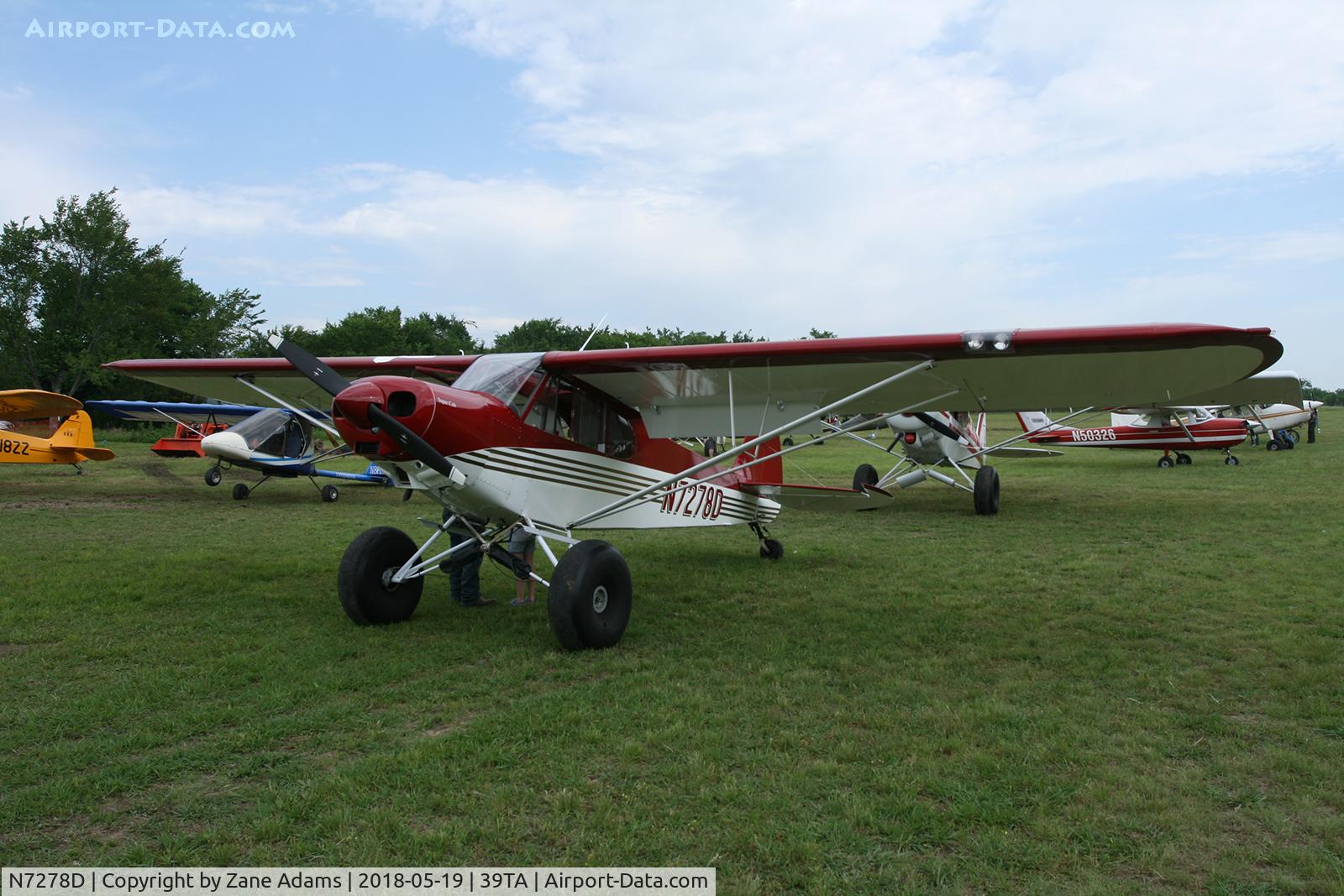 N7278D, 1957 Piper PA-18A 150 Super Cub C/N 18-5691, At the 2018 Flying Tigers fly-in - Paris, TX