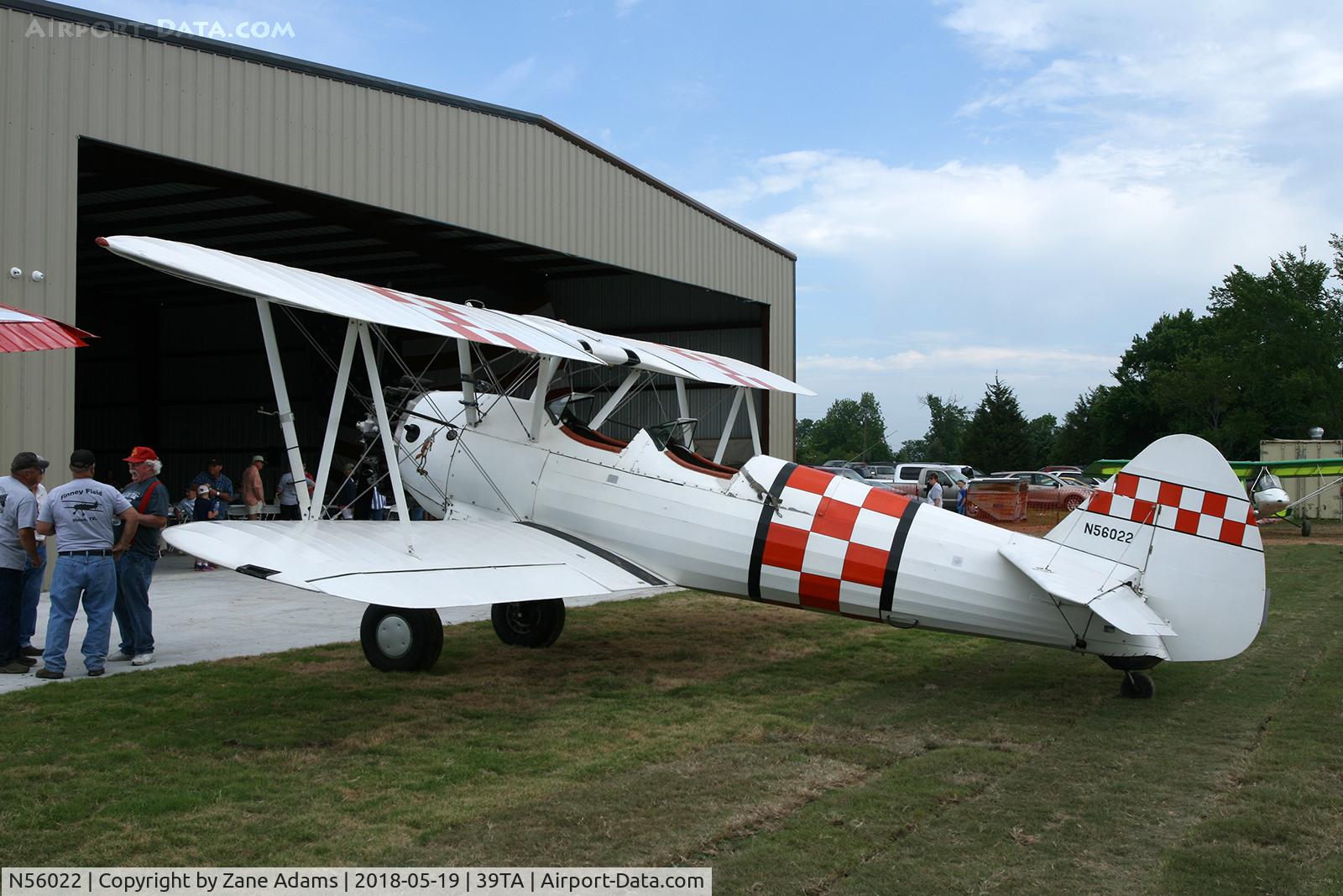N56022, 1941 Boeing A75N1(PT17) C/N 75-689, At the 2018 Flying Tigers fly-in - Paris, TX