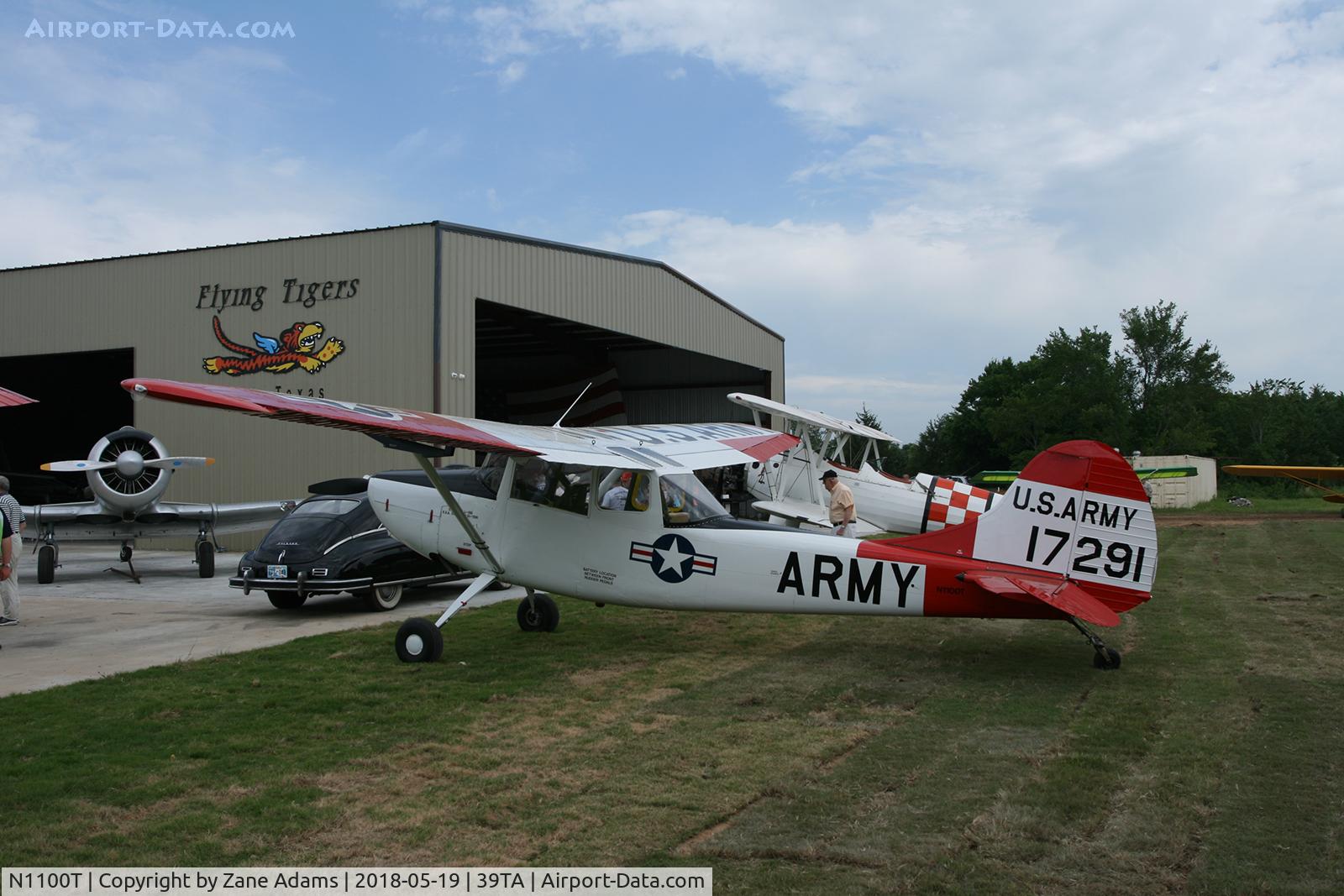 N1100T, Cessna 305A C/N 22020, At the 2018 Flying Tigers fly-in - Paris, TX