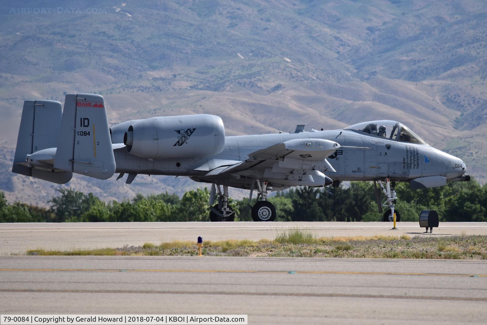 79-0084, 1979 Fairchild Republic A-10C Thunderbolt II C/N A10-0348, Set for take off on RWY 10R.  190th Fighter Sq., 124th Fighter Wing, Idaho ANG.