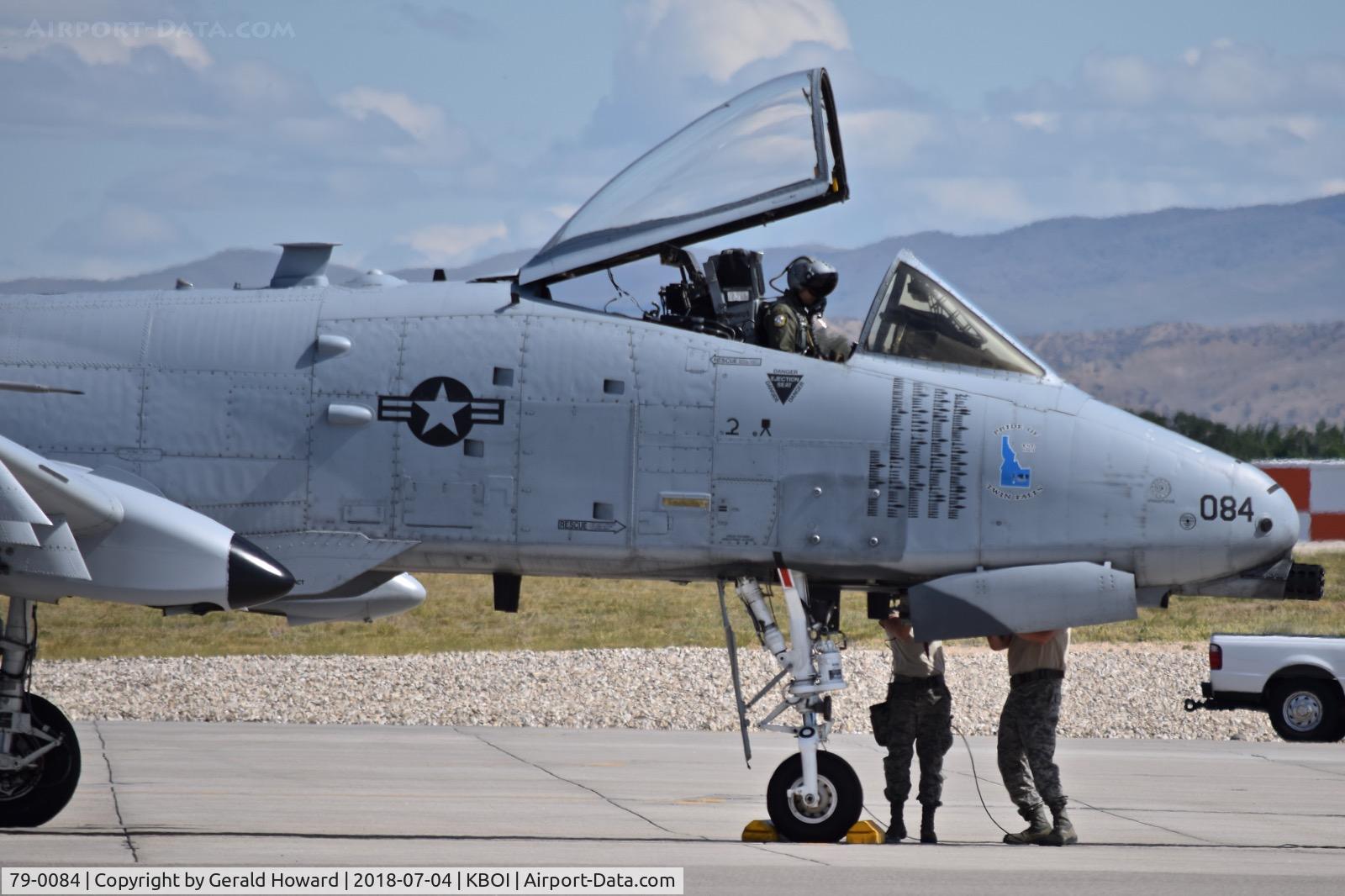 79-0084, 1979 Fairchild Republic A-10C Thunderbolt II C/N A10-0348, Pre flight checks.  190th Fighter Sq., 124th Fighter Wing, Idaho ANG.