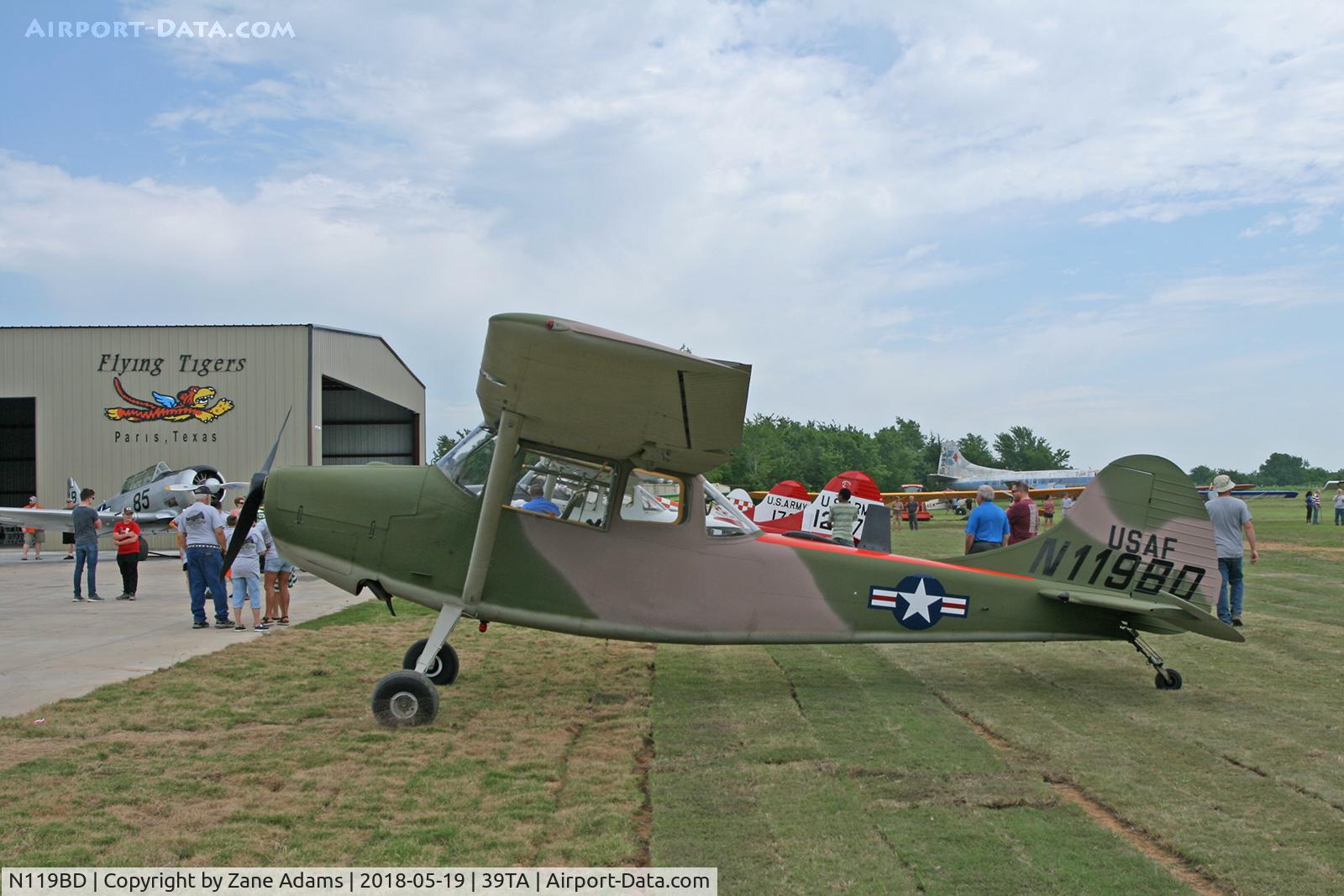 N119BD, 1953 Cessna 305E (O-1A) C/N 23225, At the 2018 Flying Tigers fly-in - Paris, TX