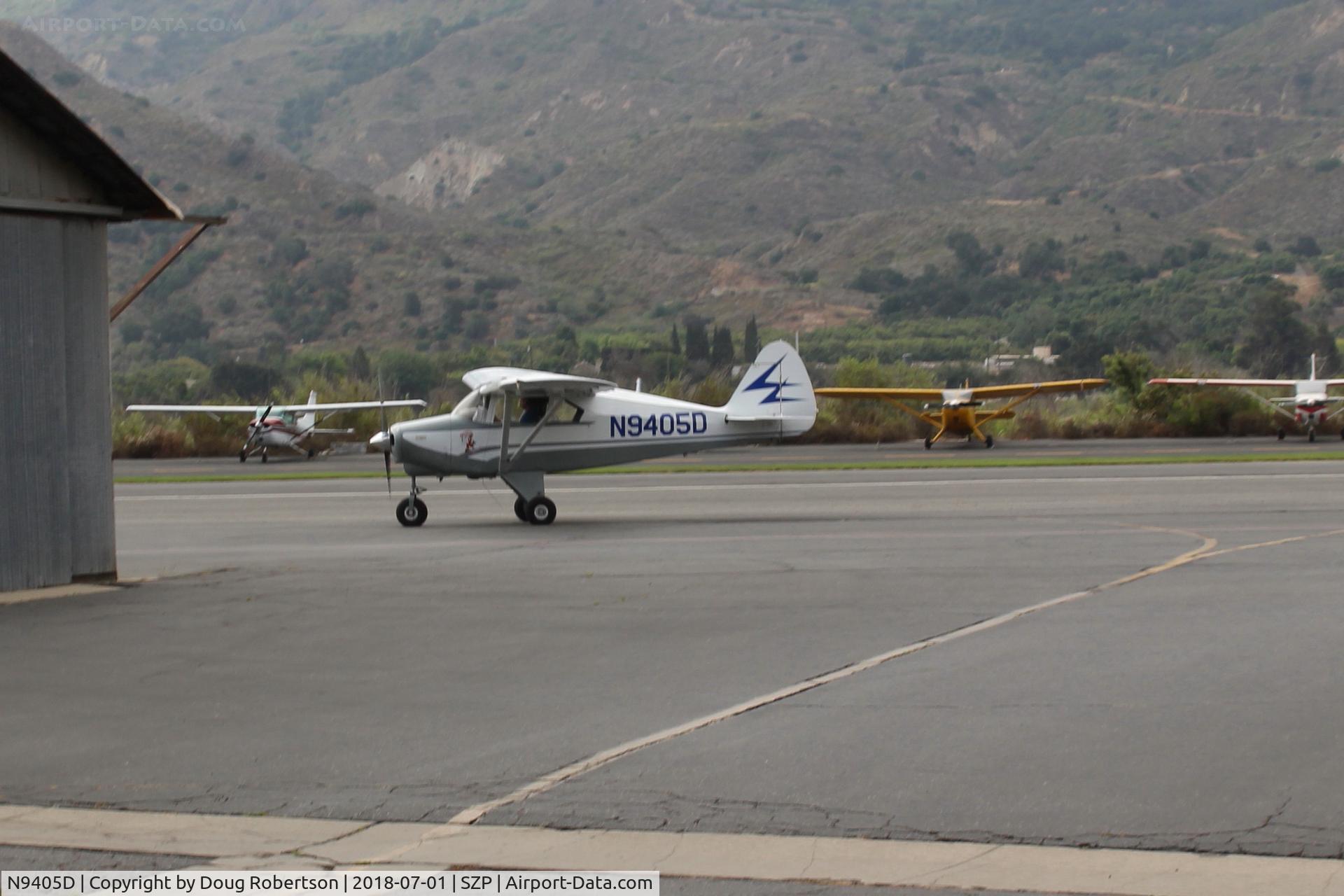 N9405D, 1958 Piper PA-22-160 Tri Pacer C/N 22-6378, 1958 Piper PA-22-160 TRI-PACER, Lycoming O-320 160 Hp, taxi