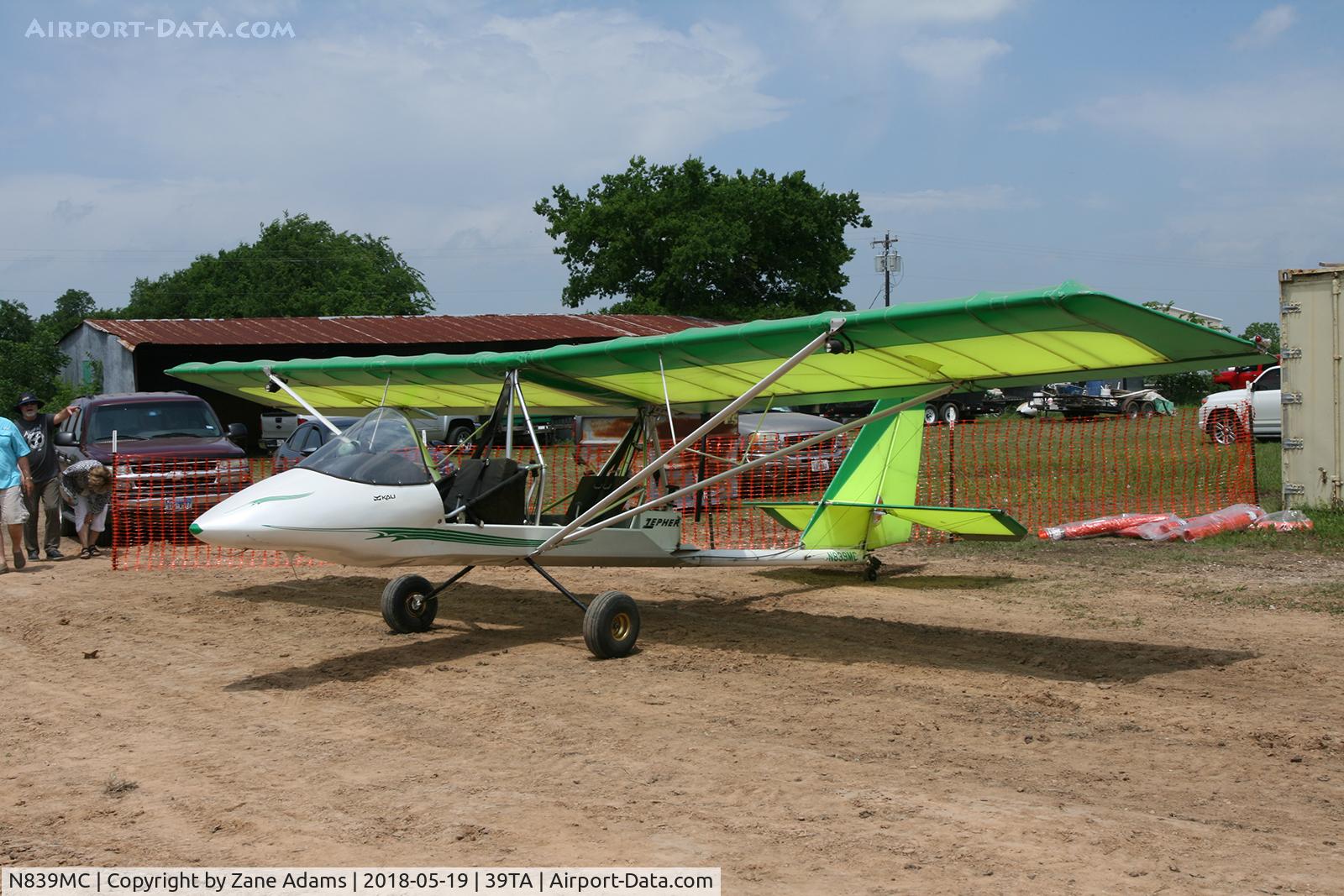 N839MC, Keuthan Z2 A-582 C/N 007, At the 2018 Flying Tigers fly-in - Paris, TX