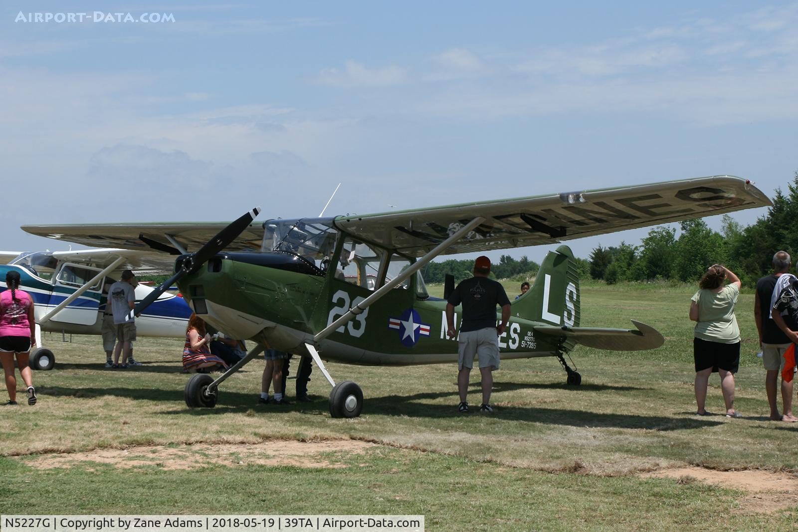 N5227G, Cessna 305A C/N 23248, At the 2018 Flying Tigers fly-in - Paris, TX