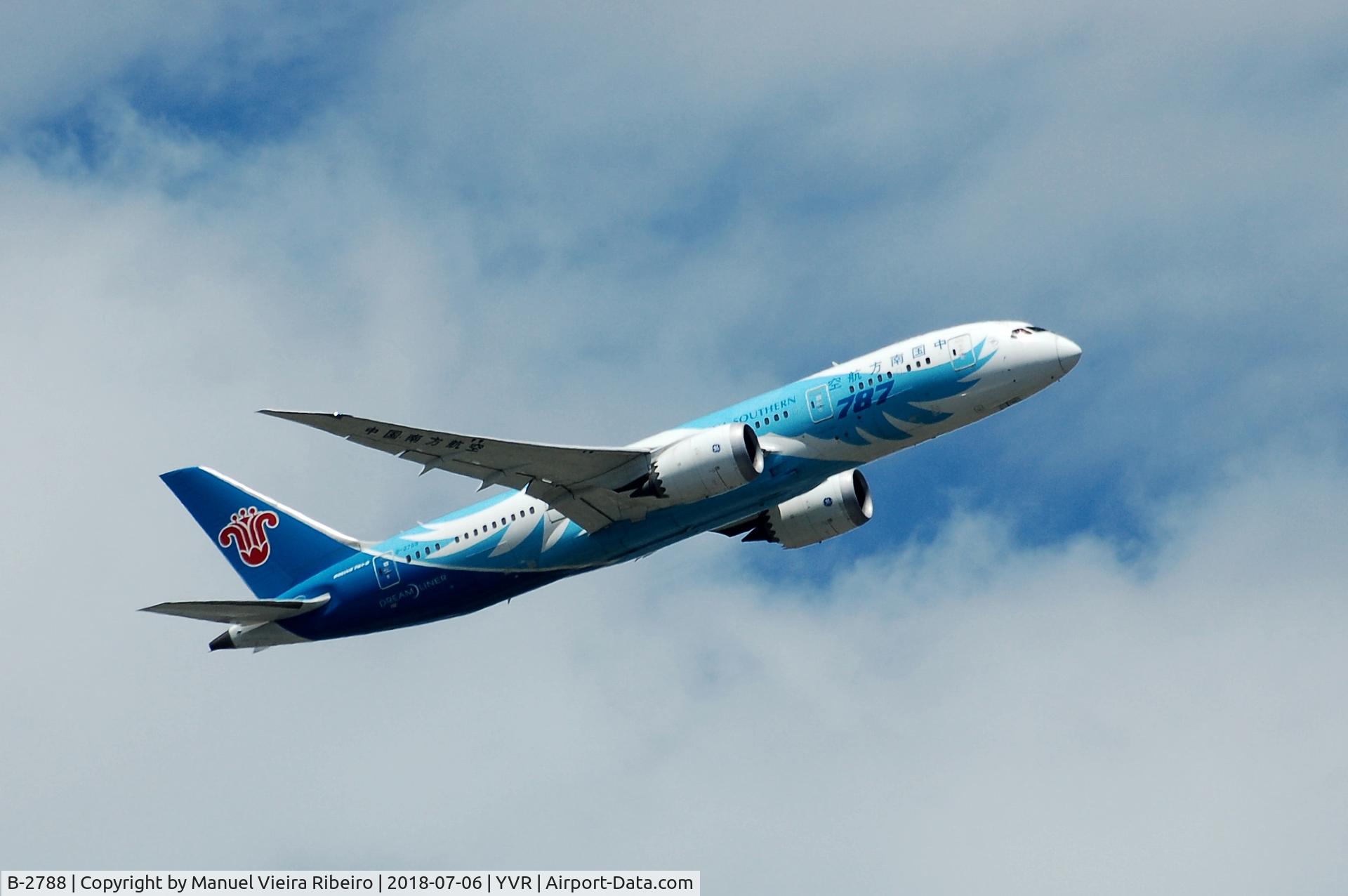 B-2788, 2014 Boeing 787-8 Dreamliner Dreamliner C/N 34932, YVR departure to Guangzhou CZ378