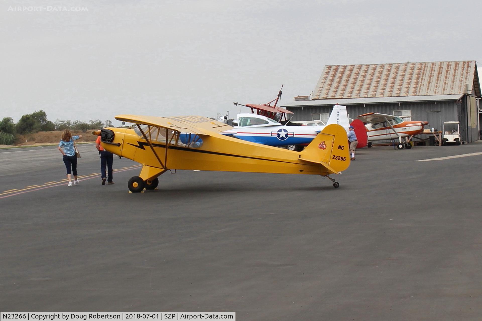 N23266, 1939 Piper J3C-65 Cub Cub C/N 3113, 1939 Piper J3C-65 CUB, Continental A&C-65 65 Hp, on Transient Ramp