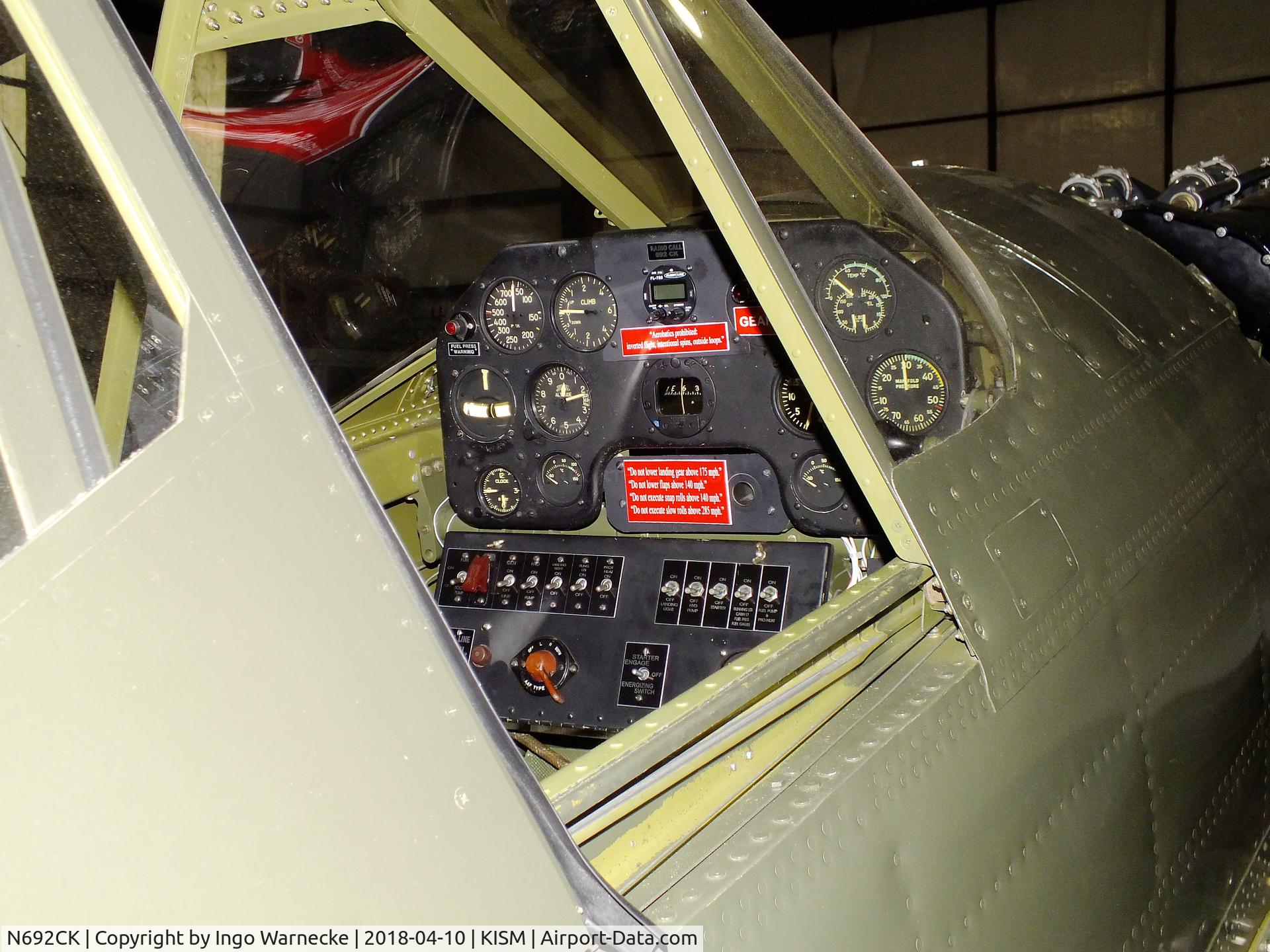 N692CK, 1945 Curtiss P-40N Warhawk C/N 692N, Curtiss P-40N Warhawk undergoing maintenance/restoration at the Kissimmee Air Museum, Orlando FL  #c