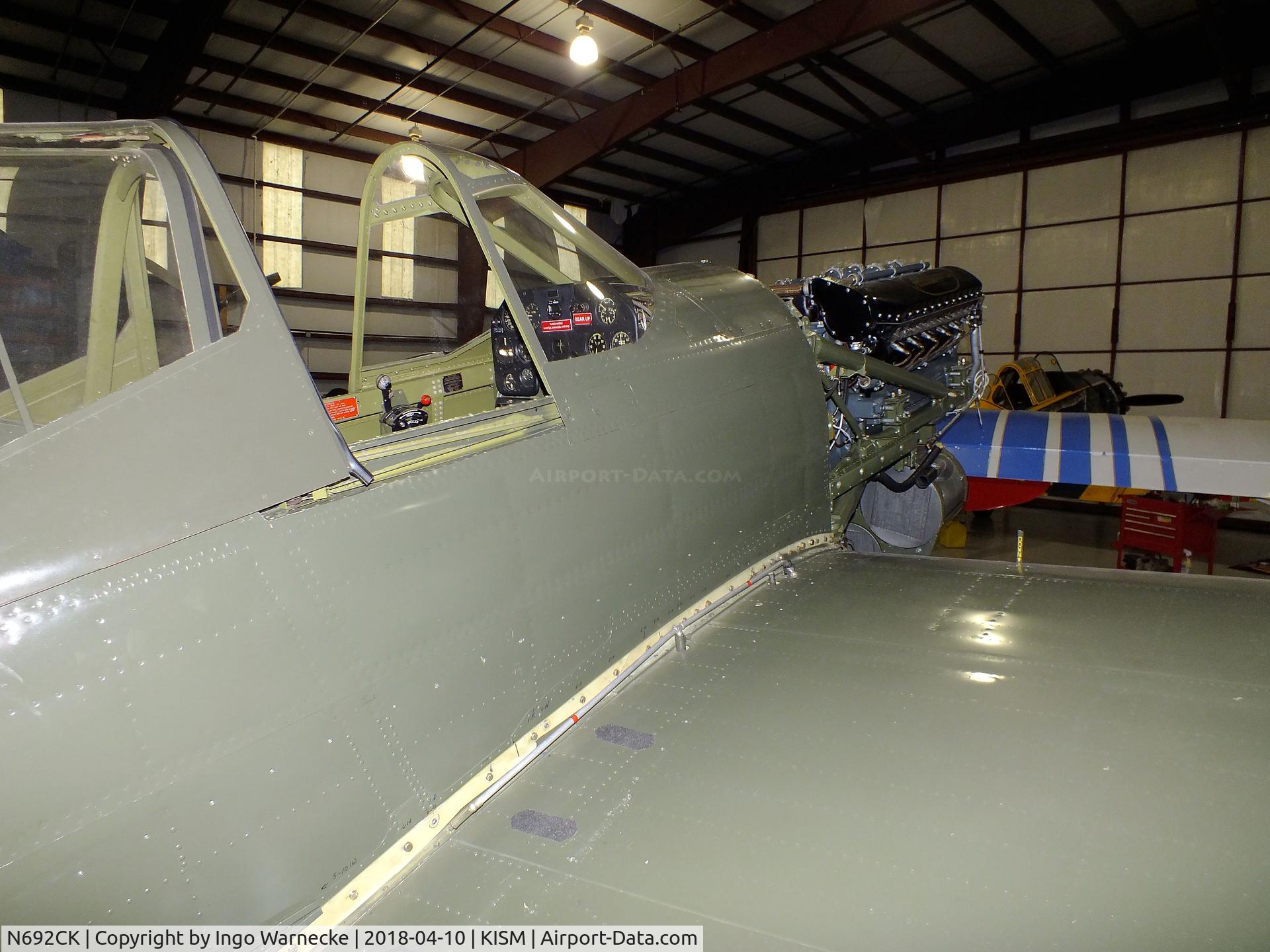N692CK, 1945 Curtiss P-40N Warhawk C/N 692N, Curtiss P-40N Warhawk undergoing maintenance/restoration at the Kissimmee Air Museum, Orlando FL