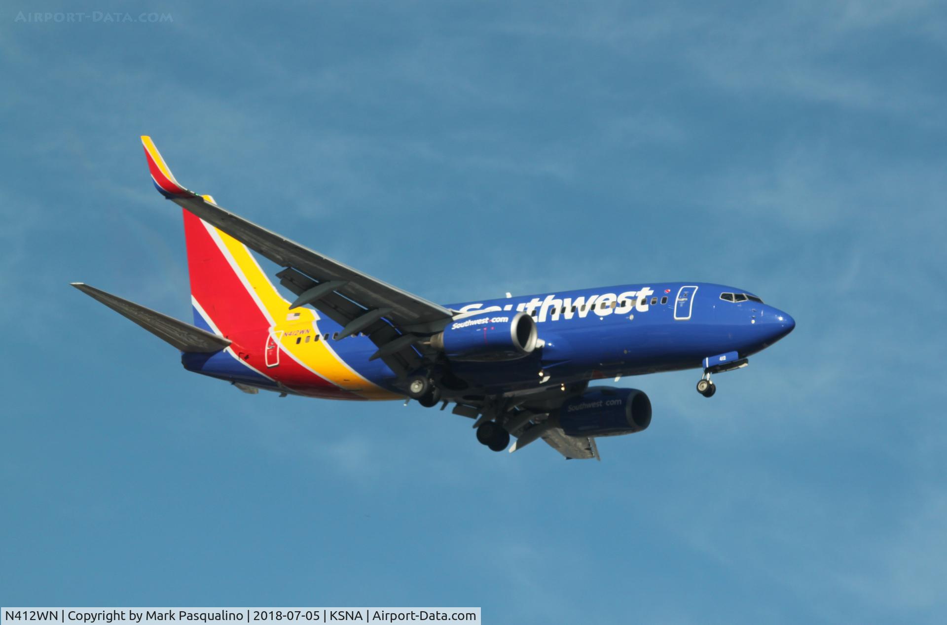 N412WN, 2001 Boeing 737-7H4 C/N 29818, Boeing 737-700