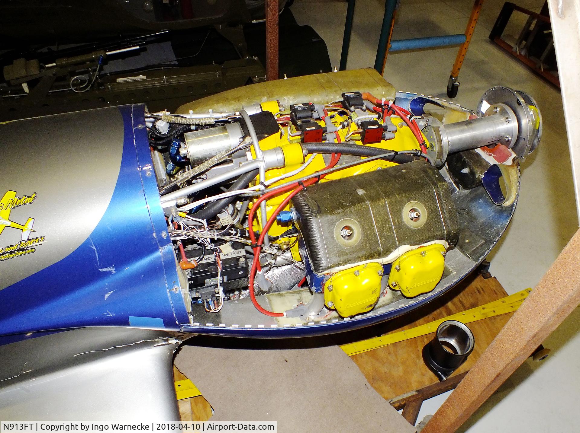 N913FT, Reberry 3M1C1R C/N 013, Reberry 3M1C1R racer (minus prop, outer wings dismounted, still showing the damage of the 2016 collision) at the Kissimmee Air Museum, Orlando FL