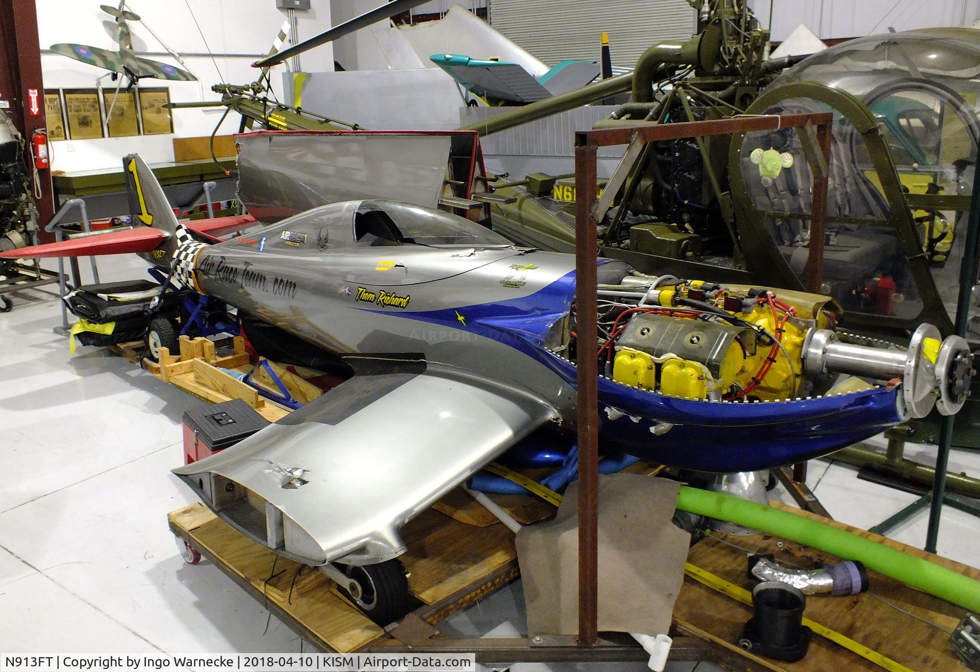 N913FT, Reberry 3M1C1R C/N 013, Reberry 3M1C1R racer (minus prop, outer wings dismounted, still showing the damage of the 2016 collision) at the Kissimmee Air Museum, Orlando FL