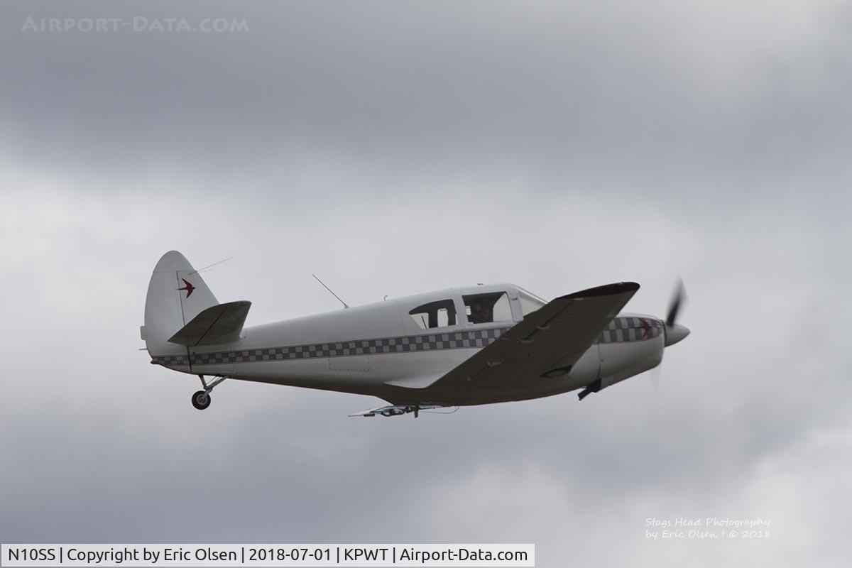 N10SS, 1946 Globe GC-1B Swift C/N 203, 1946 Globe departing Bremerton.