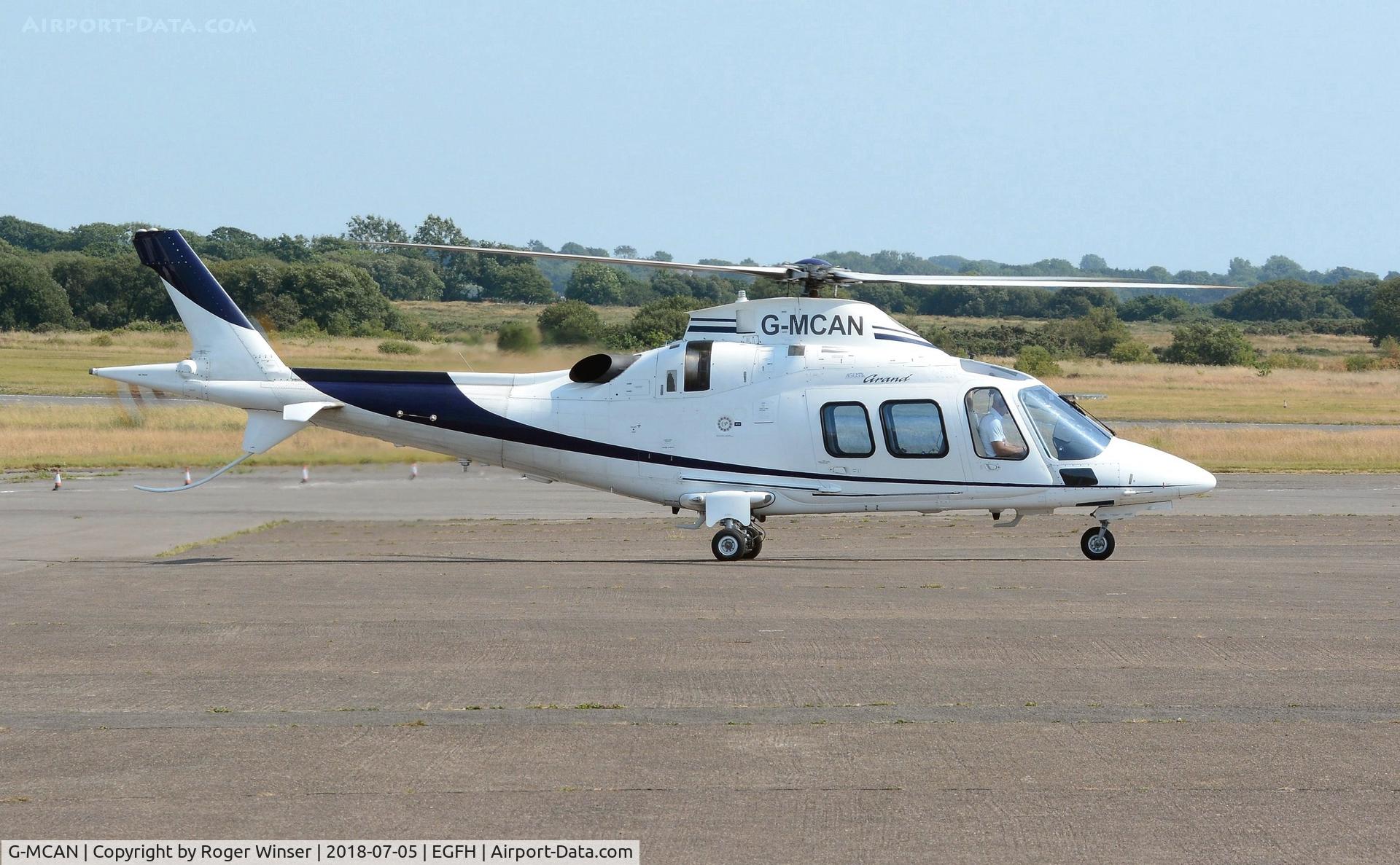 G-MCAN, 2006 Agusta A-109S Grand C/N 22021, Visiting Grand helicopter operated by Castle Air (Castle 06).