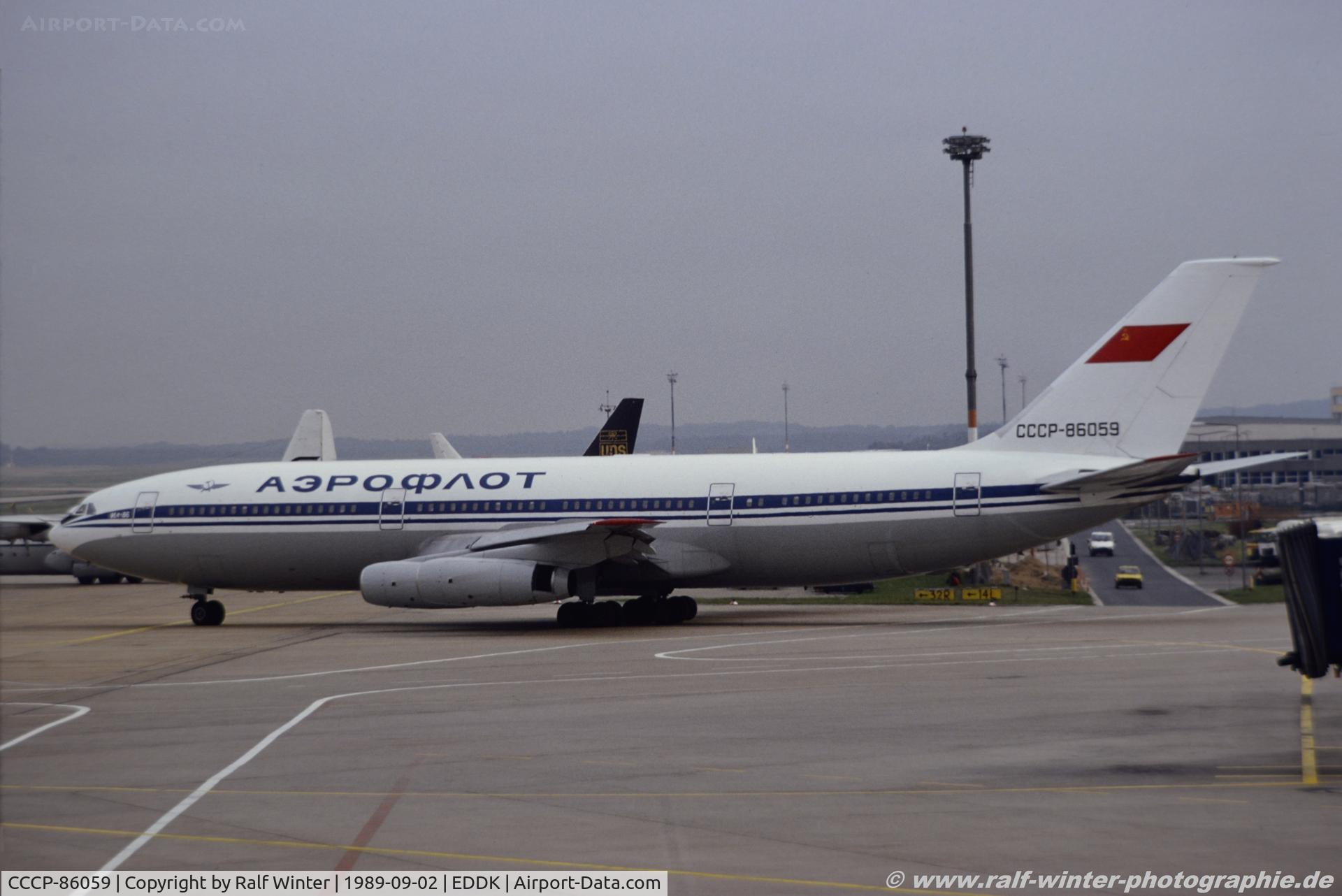 CCCP-86059, Ilyushin Il-86 C/N 03026, Ilyushin Il-86 - SU AFL Aeroflot Soviet Airlines - CCCP-86059 - 02.09.1989 - CGN