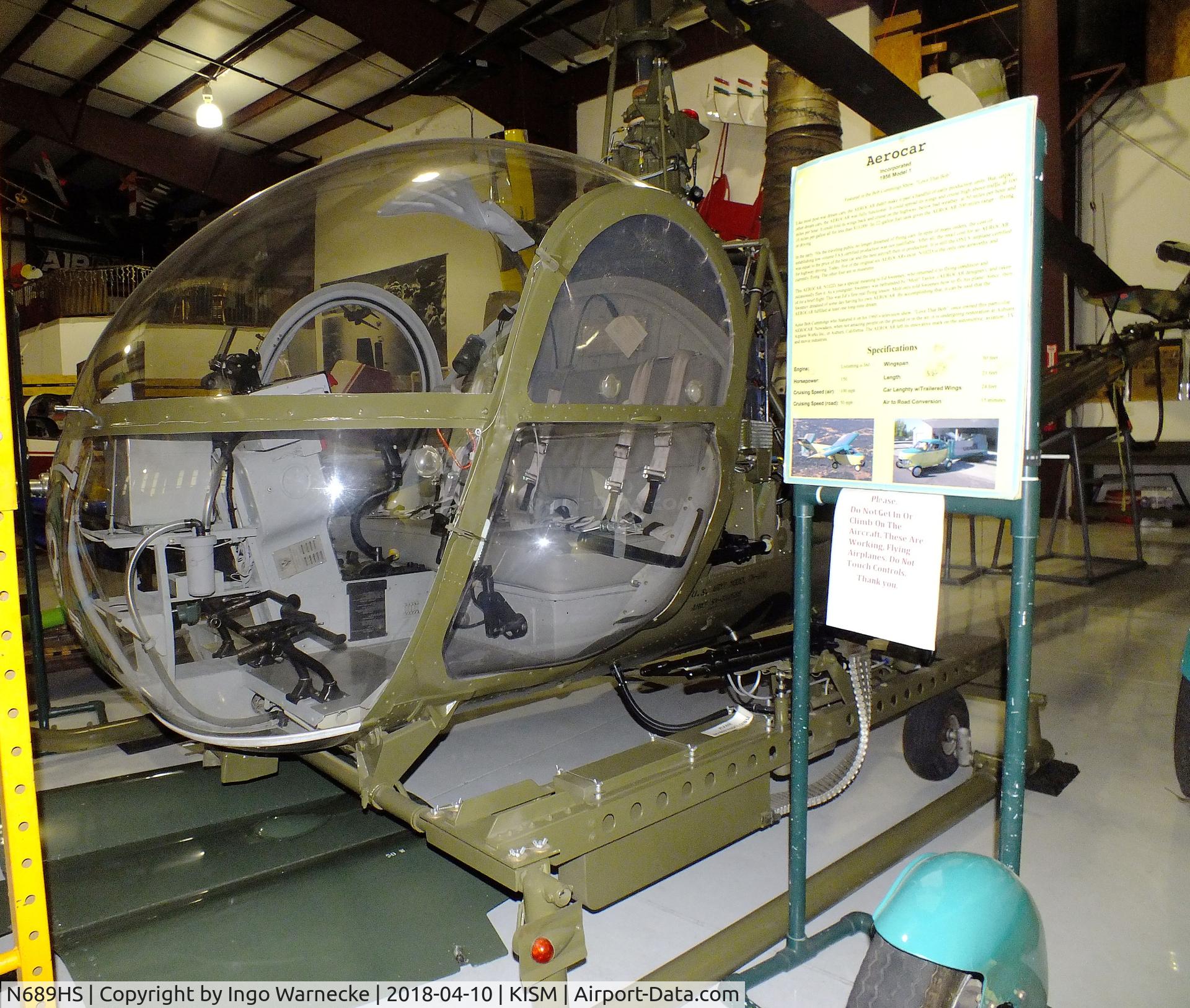 N689HS, 1959 Hiller UH-12D C/N 1169, Hiller UH-12D (H-23D Raven) at the Kissimmee Air Museum, Orlando FL