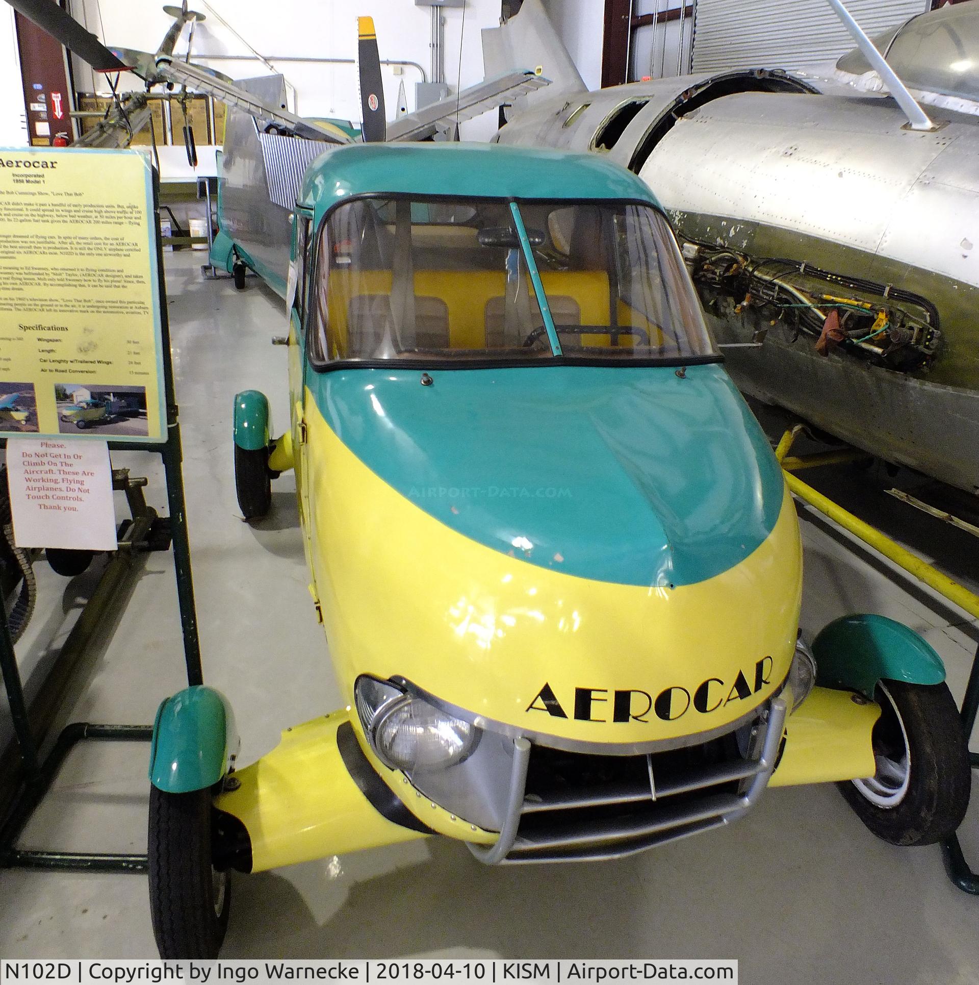 N102D, 1960 Aerocar I C/N 4, Taylor Aerocar I at the Kissimmee Air Museum, Orlando FL