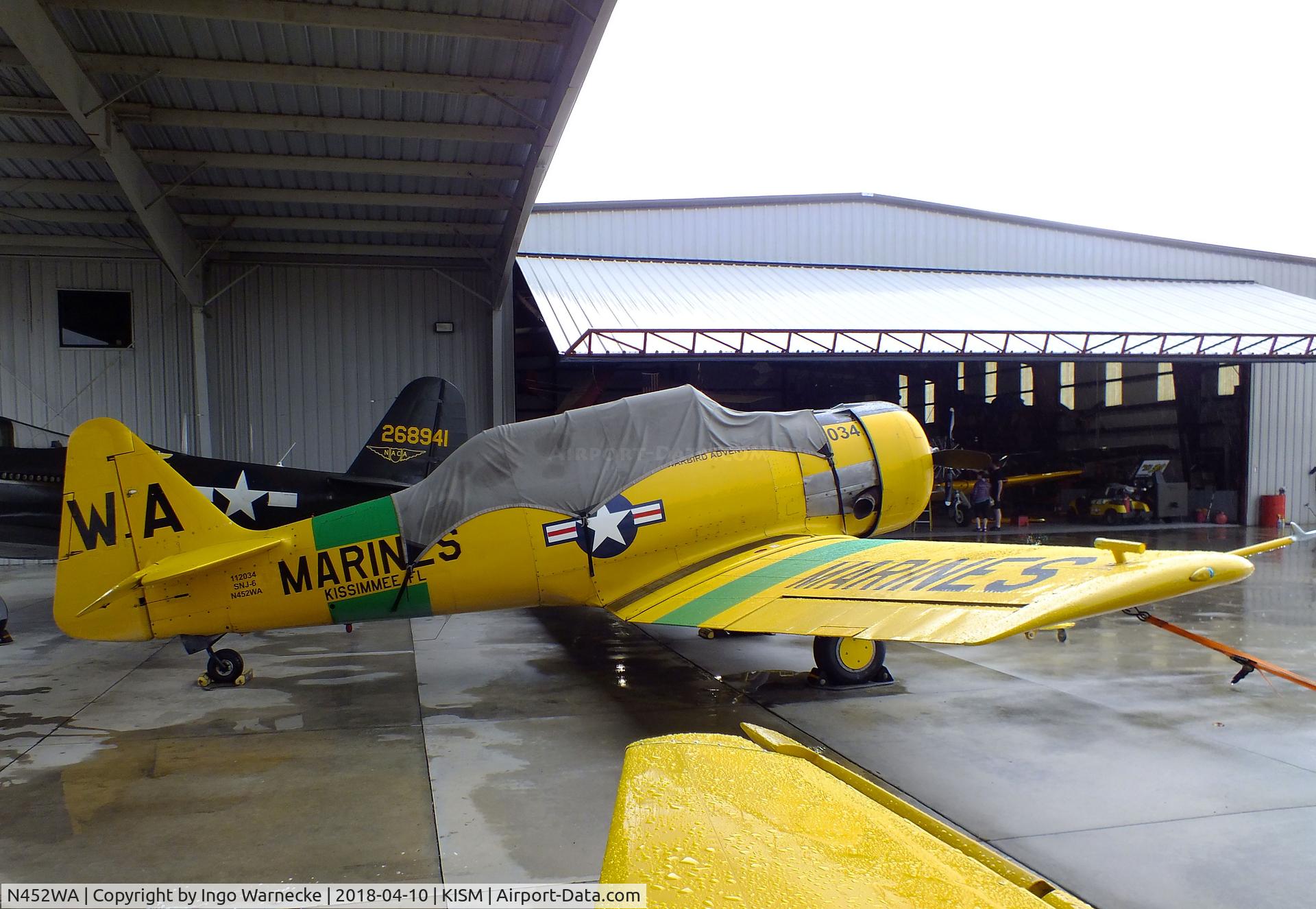 N452WA, 1945 North American SNJ-6 Texan C/N 121-43137, North American SNJ-6 Texan at the Kissimmee Air Museum, Orlando FL