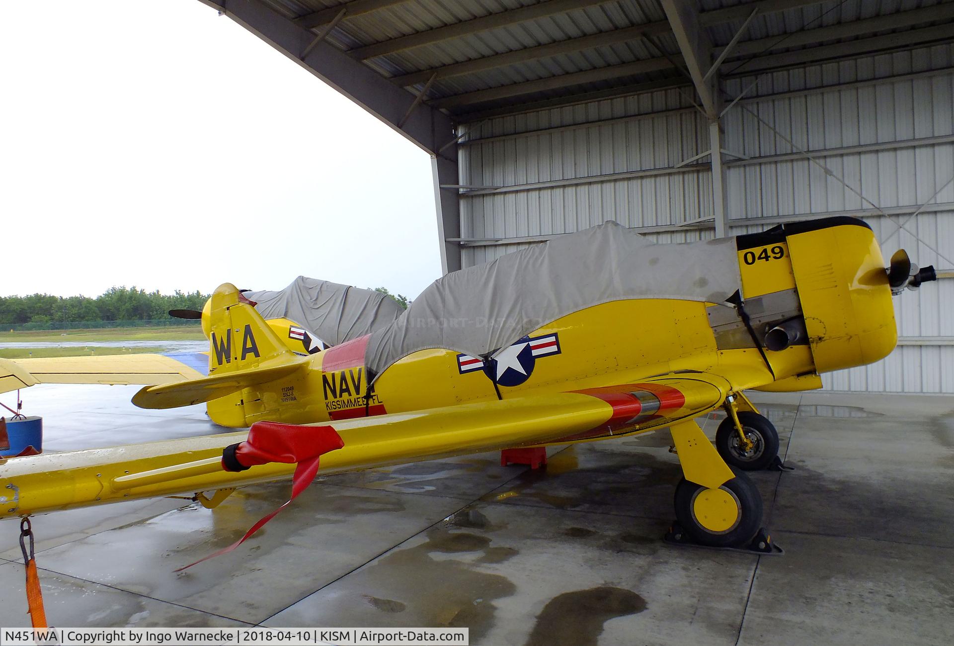 N451WA, 1945 North American SNJ-6 Texan C/N 121-43012, North American SNJ-6 Texan at the Kissimmee Air Museum, Orlando FL